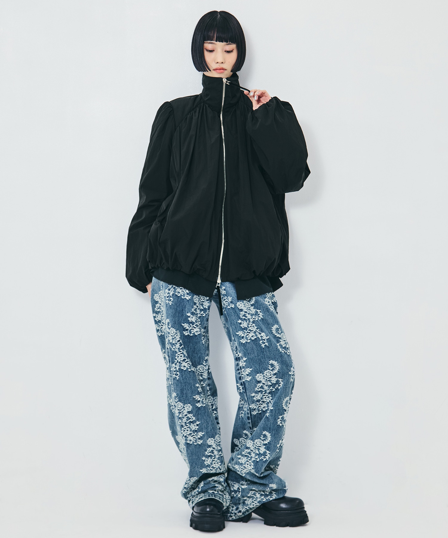 GATHERED PADDED BLOUSON FETICO