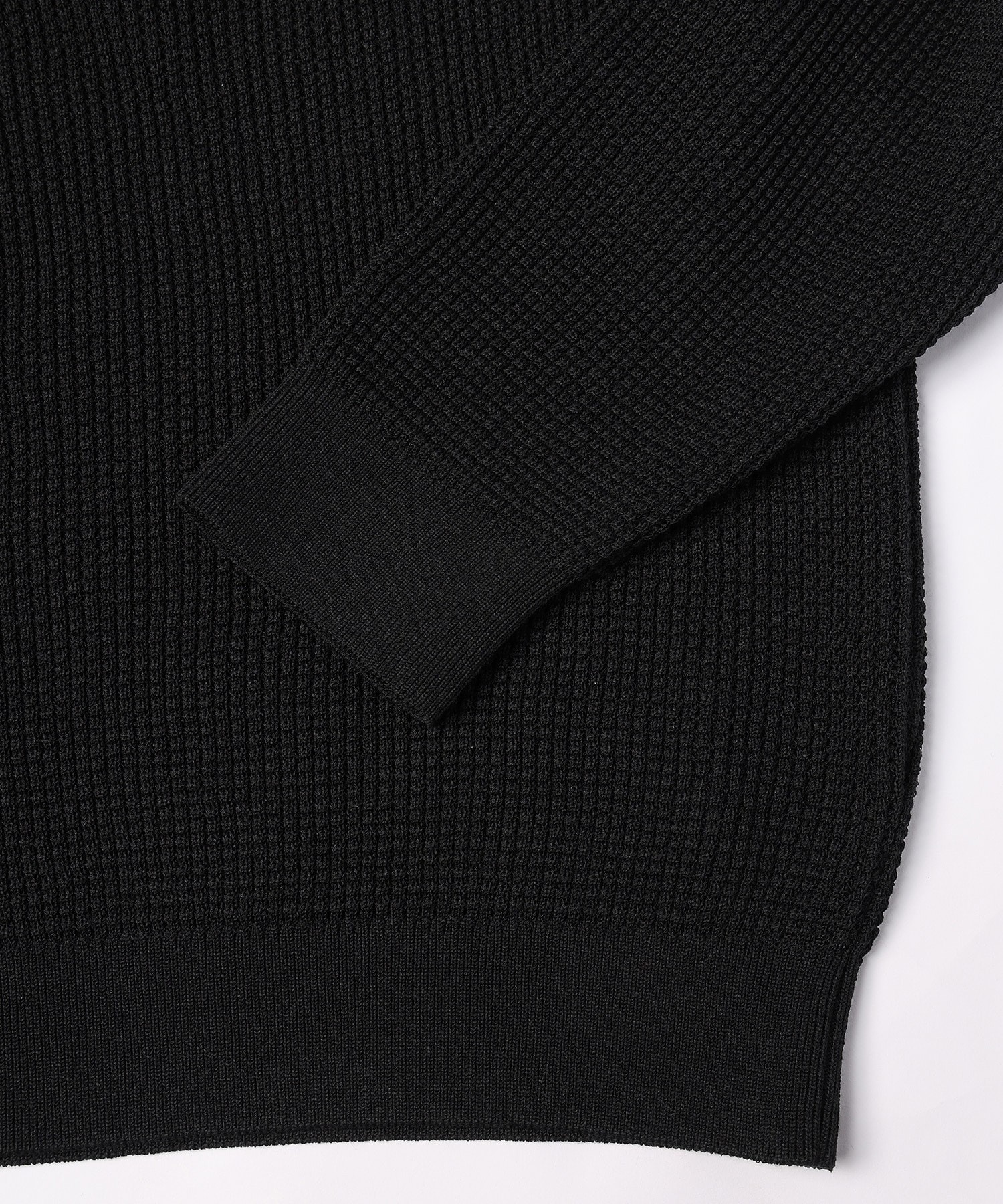 Organic Cotton Waffle Minimal Henley Neck Knit Pullover CULLNI