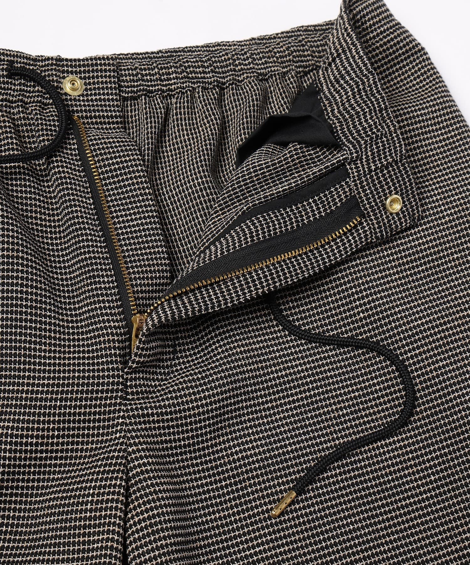Mix Yarn Mesh Drawstring Wide Pants CULLNI