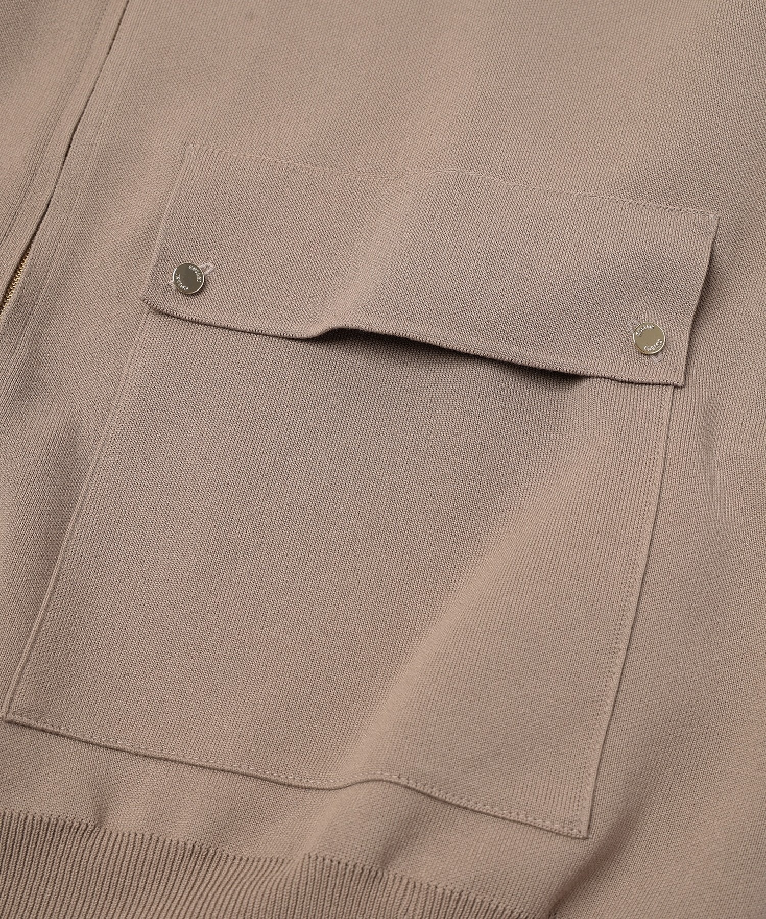 Organic Cotton Smooth Knit Big Pocket Zip Jacket CULLNI