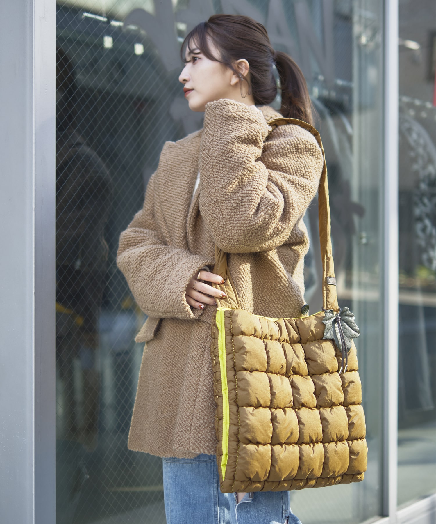別注leafcharm shoulder bag FUMIE=TANAKA
