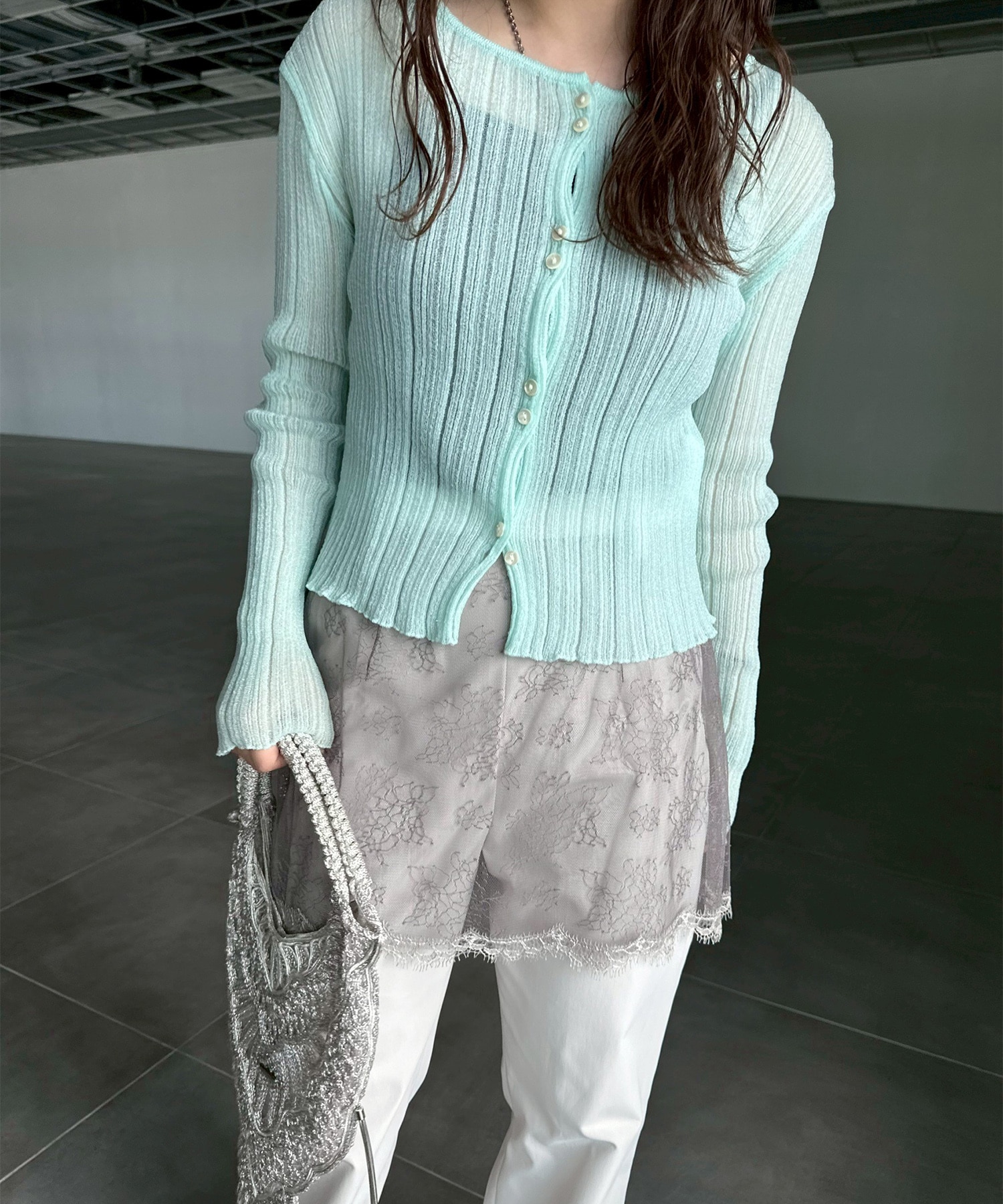 SHEER RANDOM LIB KNIT STUDIOUS