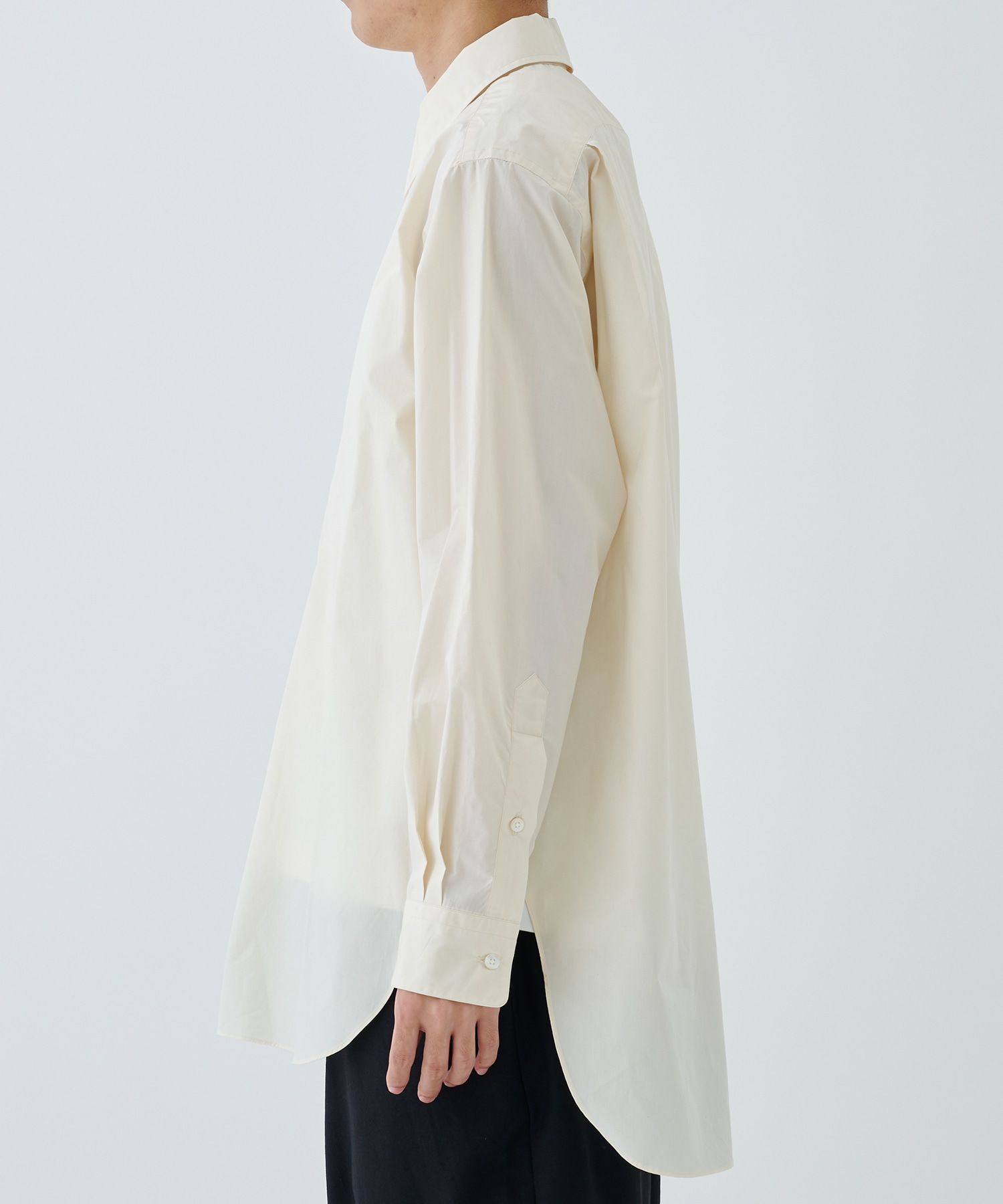 ORGANIC GIZA TYPEWRITER W COLLAR LONG SHIRT MARKAWARE/marka