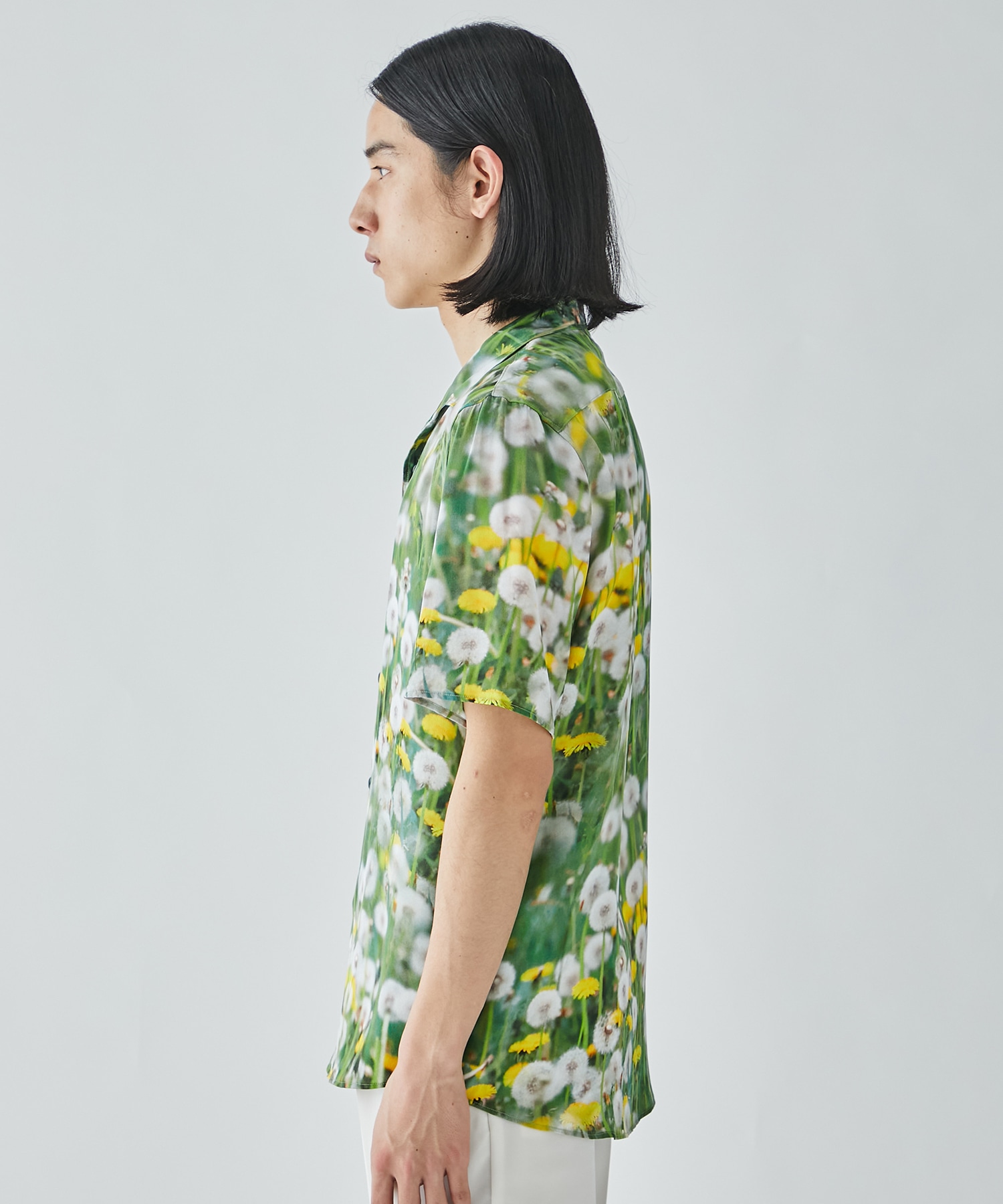 PRINT OPEN COLLAR SHIRT MASU