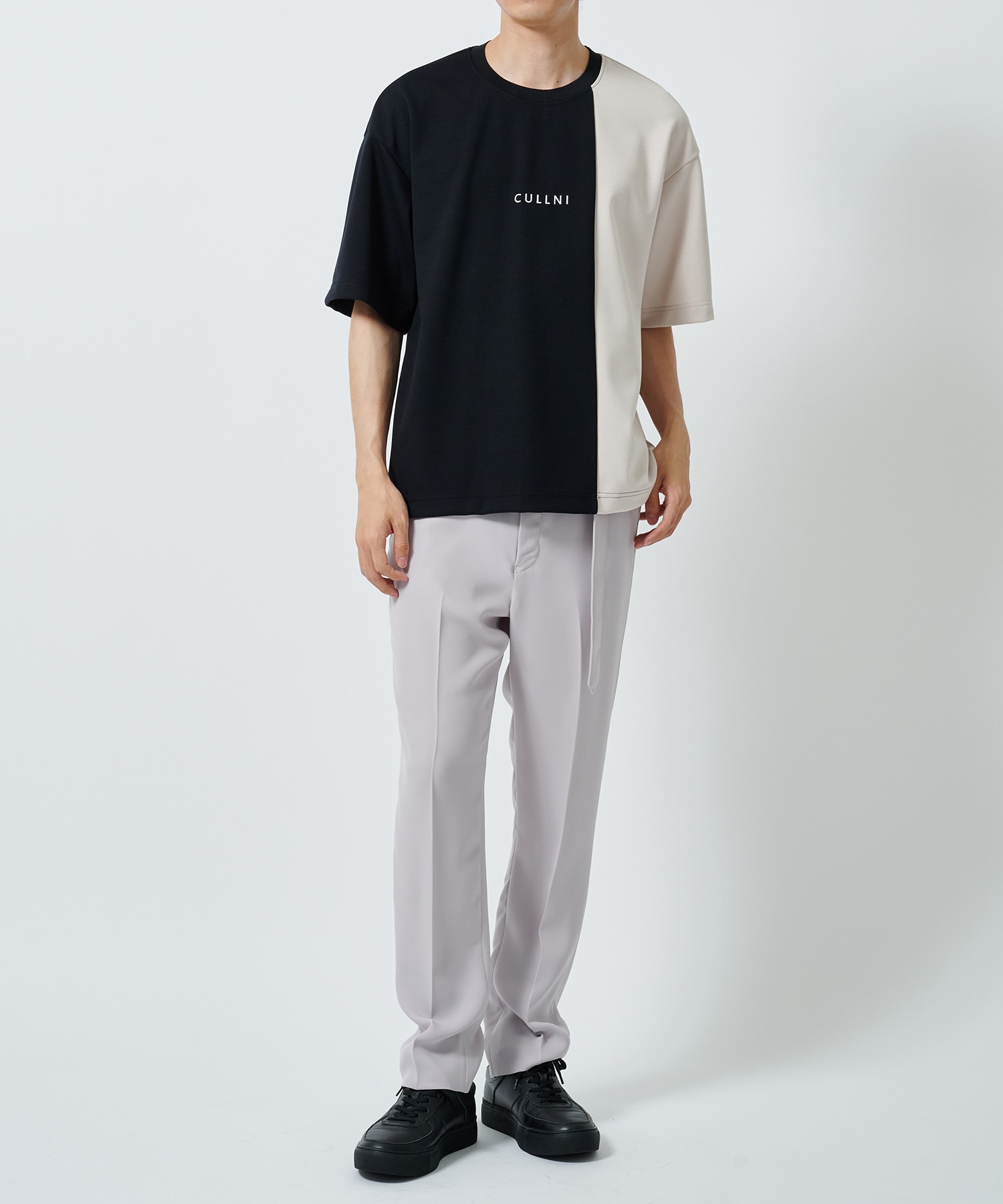 Double Satin Slim Pants with Long Belt CULLNI