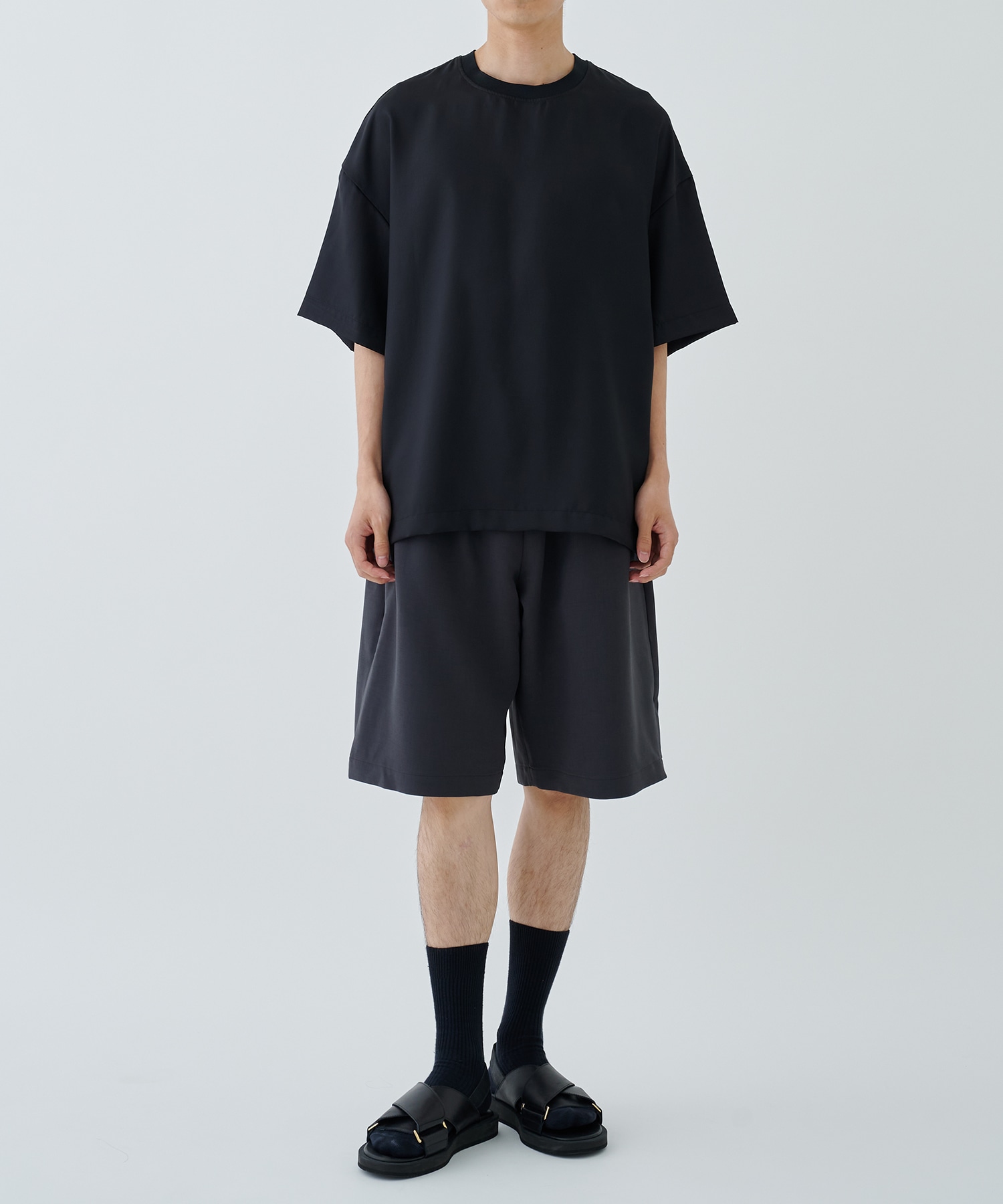 Silky Twill Simple Modern Rib Neck Pullover CULLNI