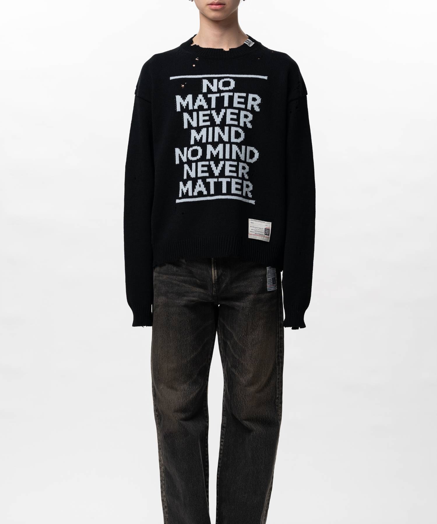 LETTERED KNIT PULLOVER Maison MIHARA YASUHIRO