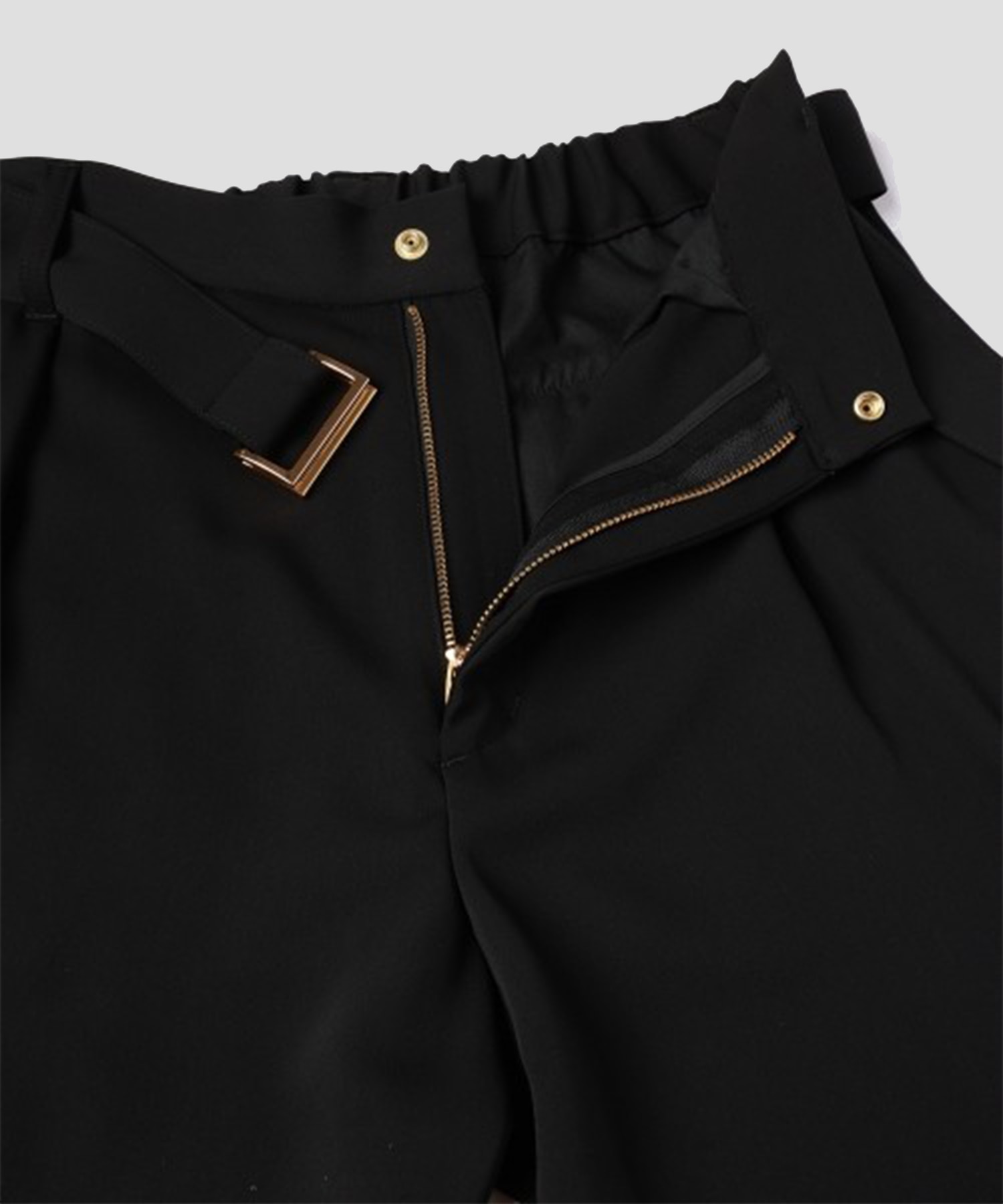 Double Satin 1Tuck Pant with Long Belt CULLNI