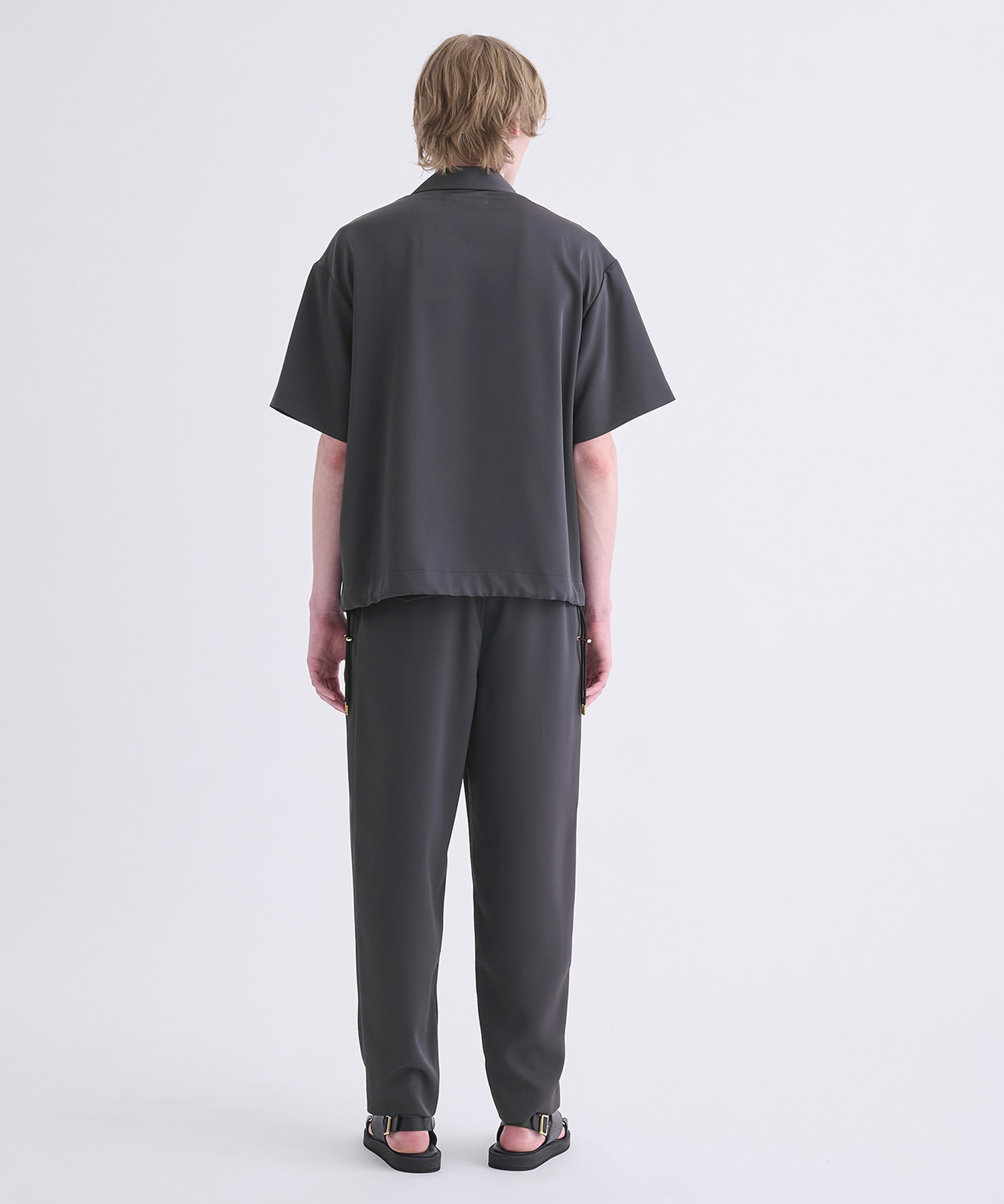Dry Stretch Twill Drawstring Open Coller Short Sleeve Jaket CULLNI