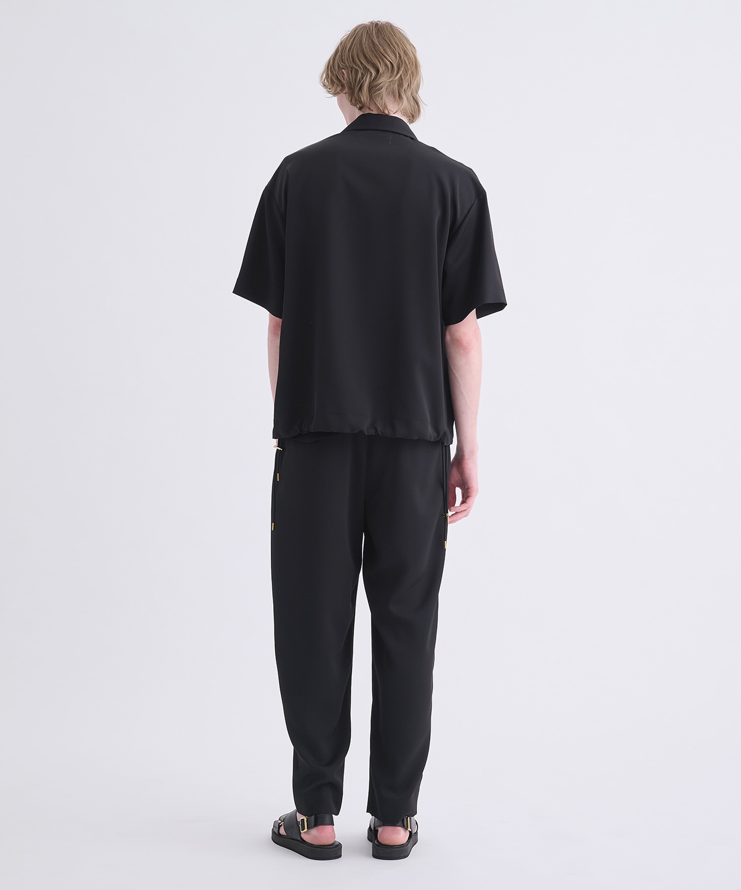 Dry Stretch Twill Drawstring Open Coller Short Sleeve Jaket CULLNI