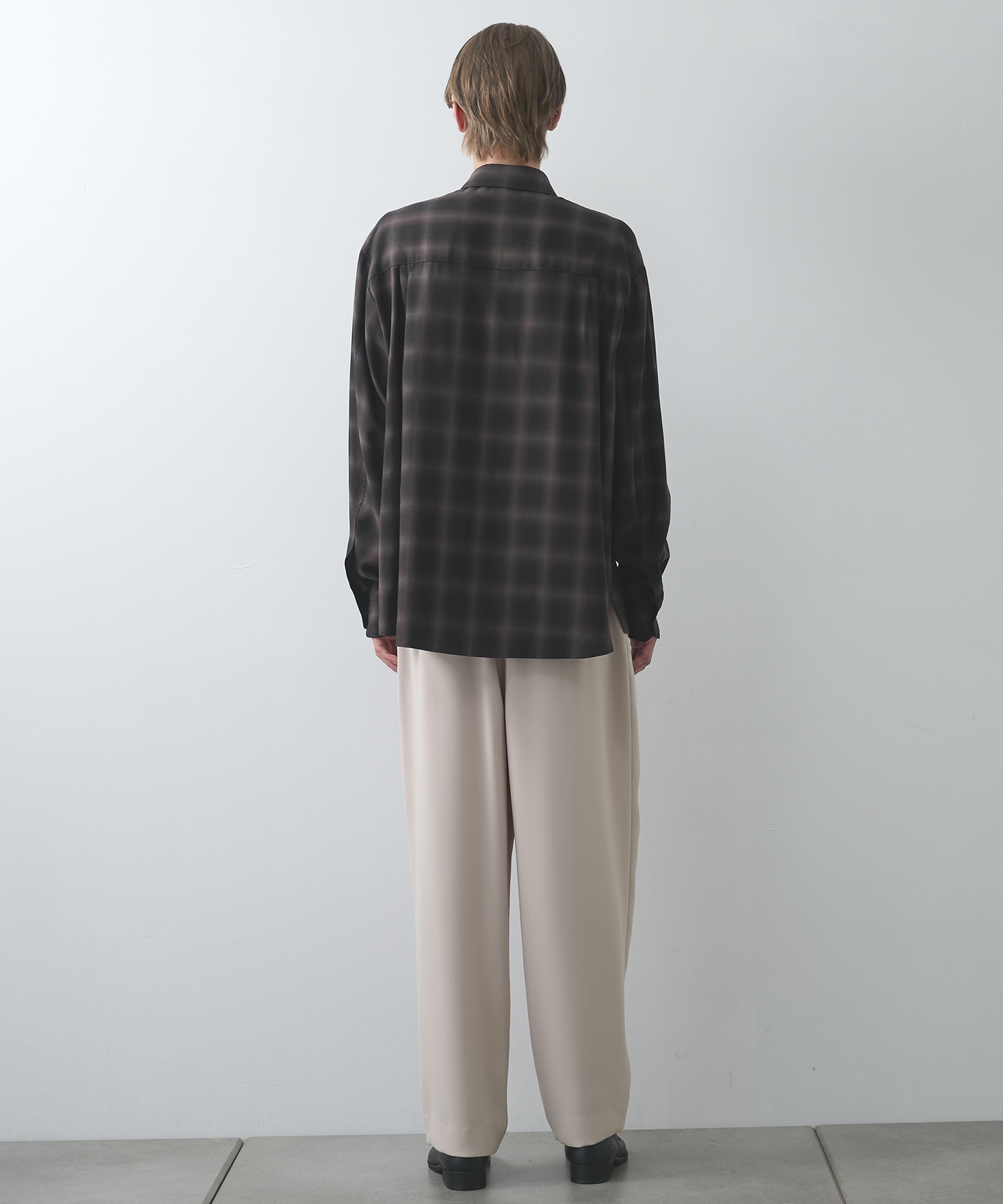 別注 Leather Pocket L/S Check Shirts CULLNI