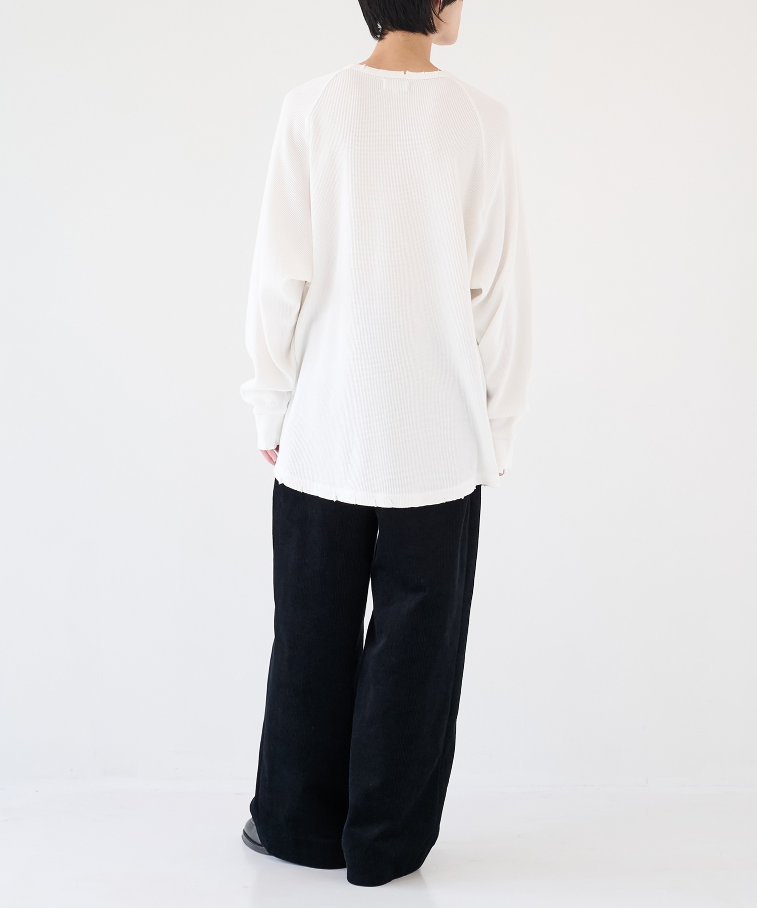 別注 18G Garment Dye Waffle Damage KANEMASA PHIL.