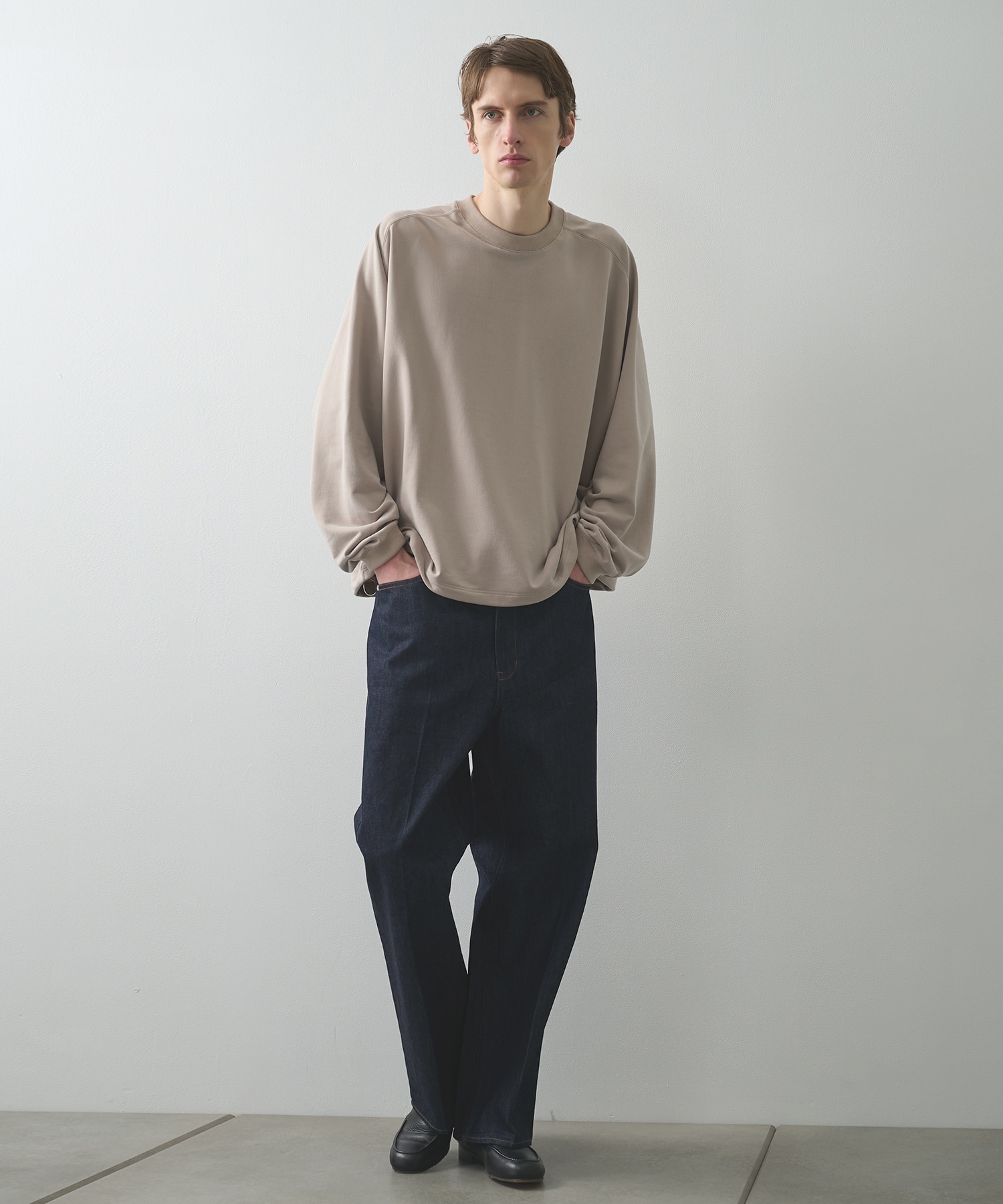 LINTRACK WIDE DENIM TROUSERS STUDIOUS