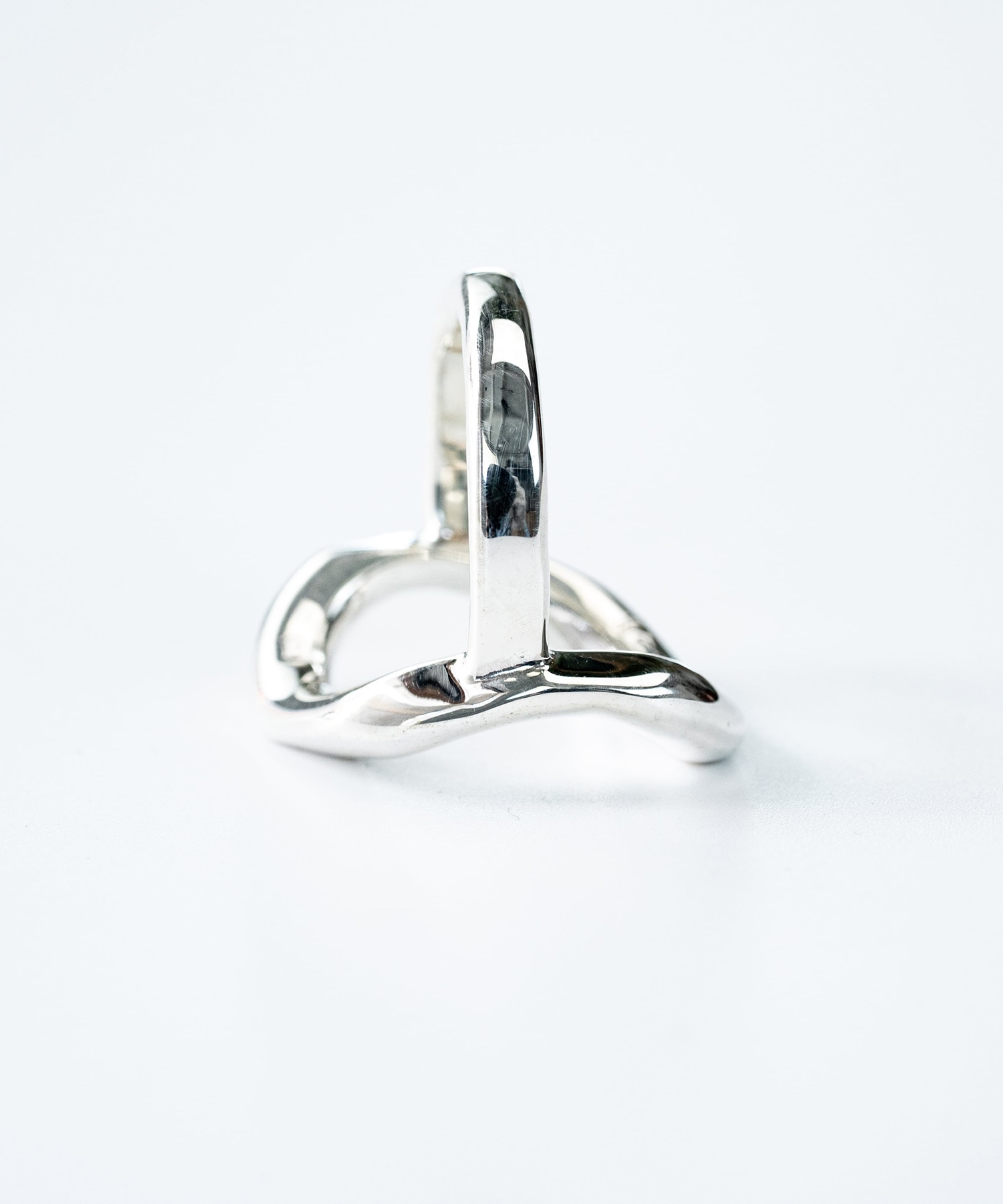 R-062 See through curve ring L WAKAN SILVER SMITH