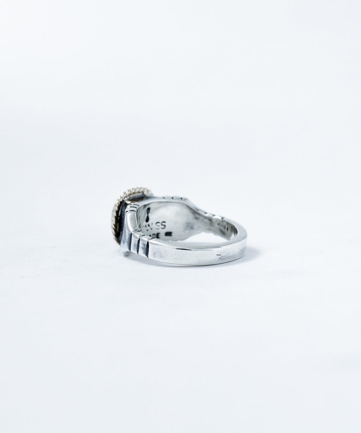 R-075 K10 ラピスラズリ付き Brick ring【Signet】 WAKAN SILVER SMITH