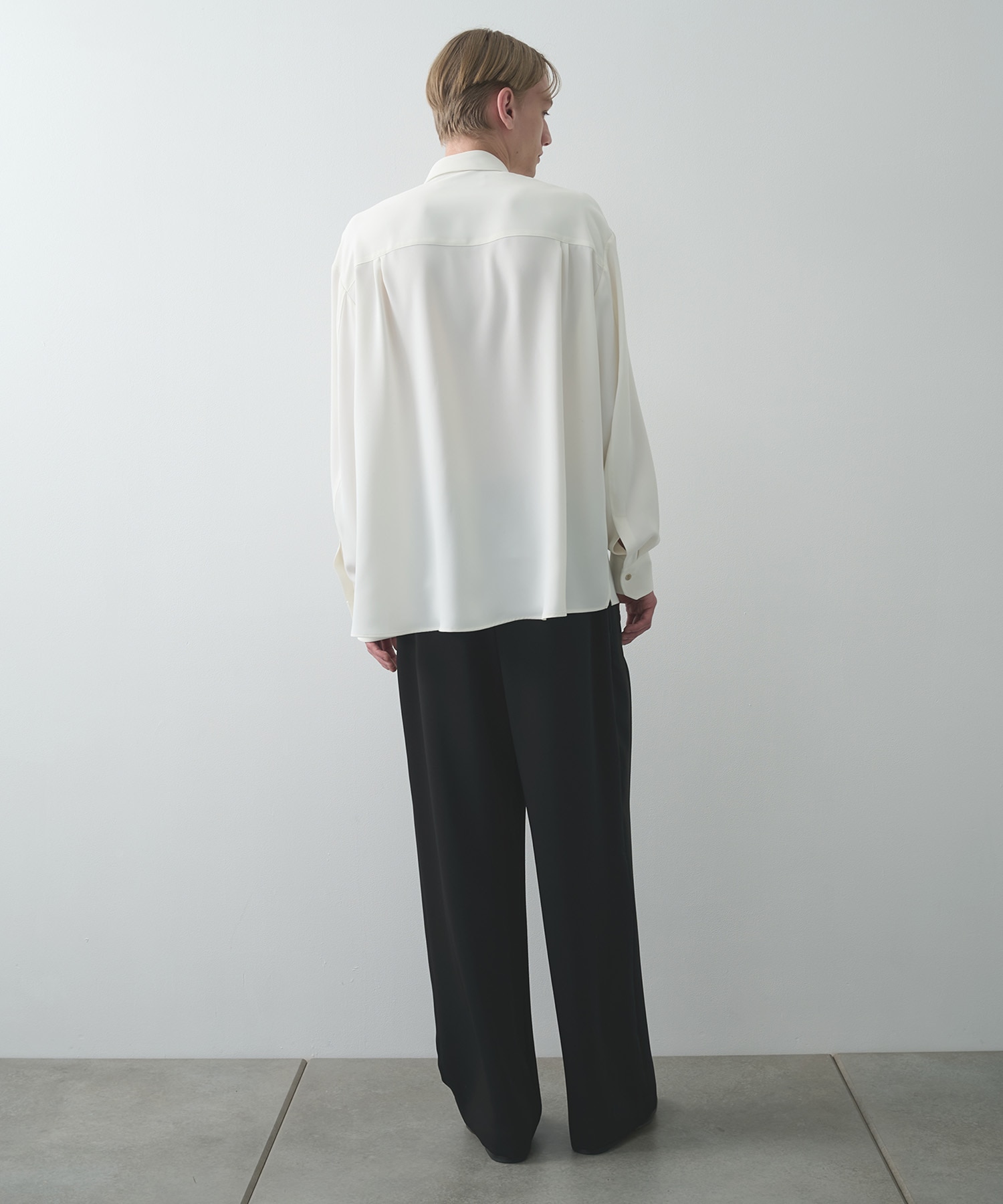 Double Cloth Chin Tab Long Sleeve Shirt CULLNI