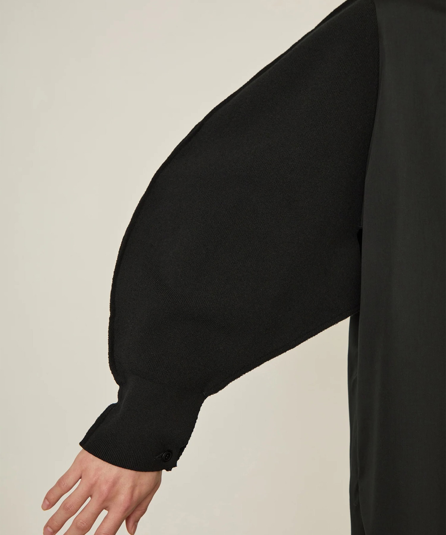 KNIT SLEEVE  DOCKING SHIRTS I'm here