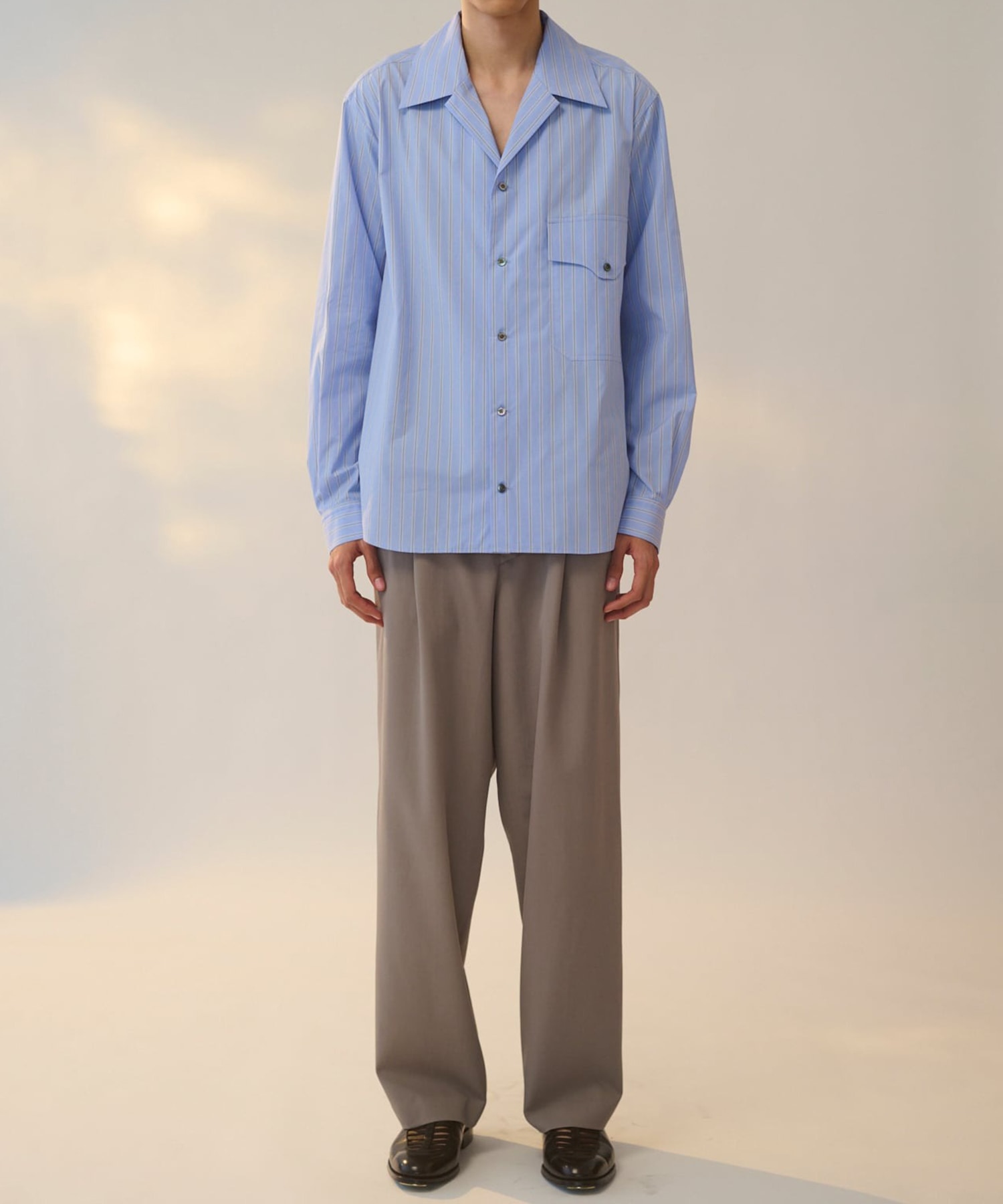 Wide Set Open Collar Shirt UJOH HOMME