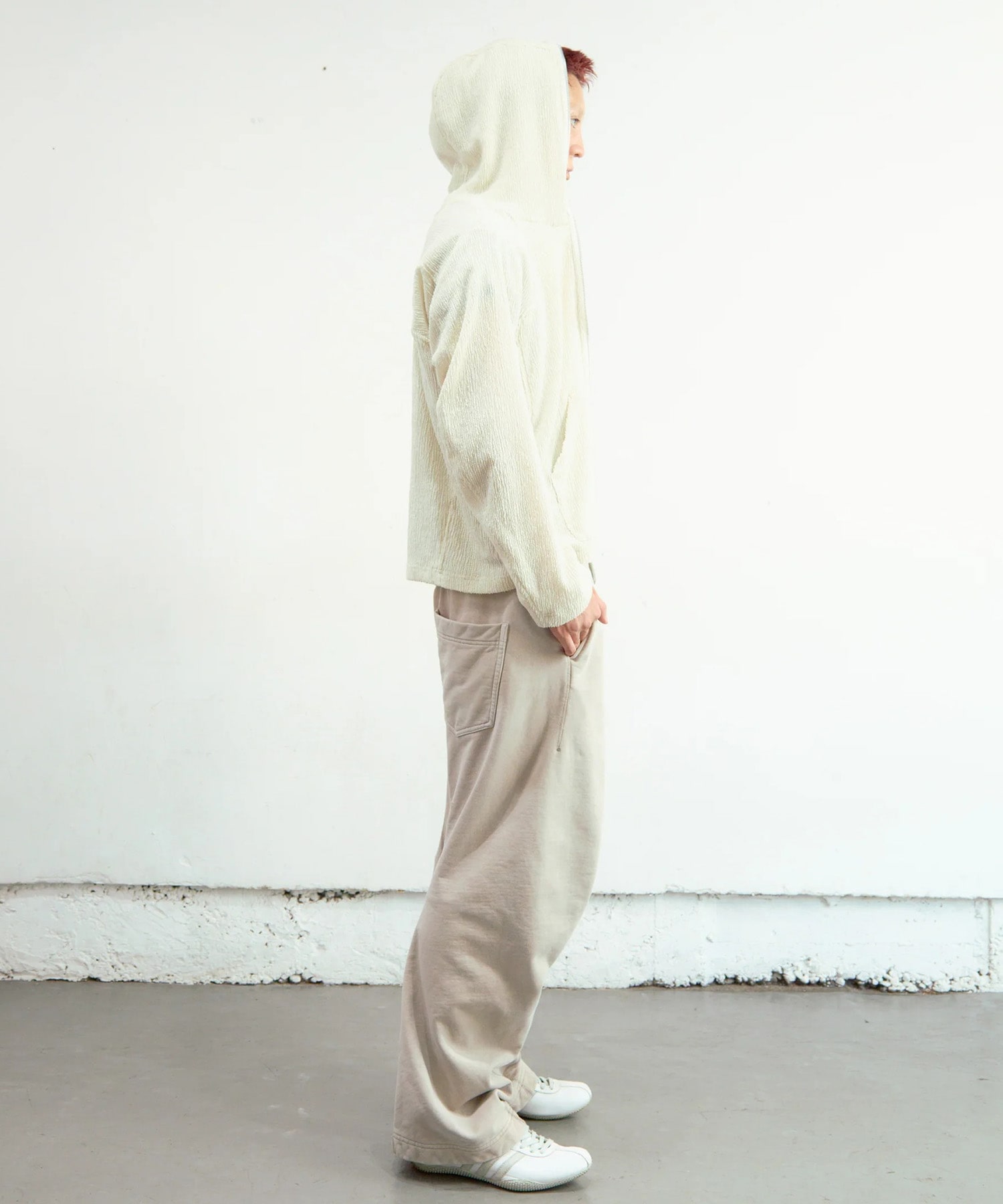 SEMI SHEER FULL ZIP UP HOODIE NVRFRGT