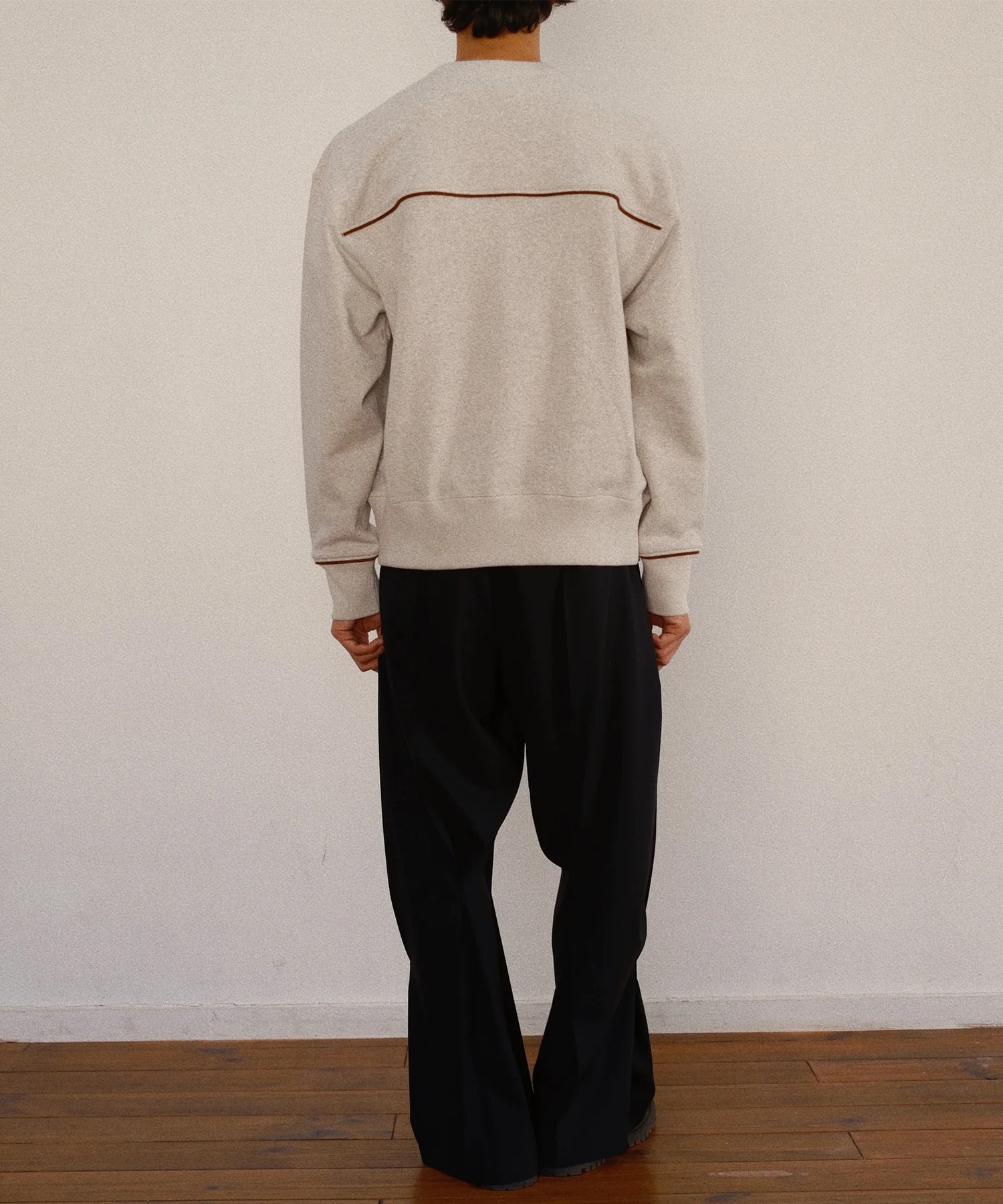 Leather-Trimmed Sweatshirt KHOKI