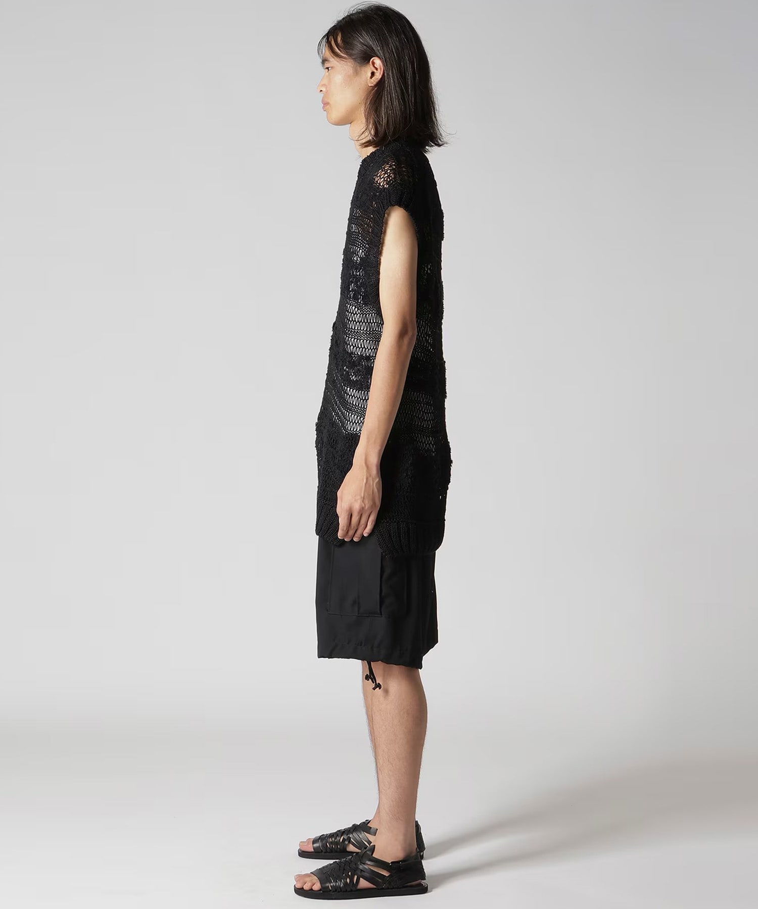 ボーダー切り替えV ベスト Yohji Yamamoto
