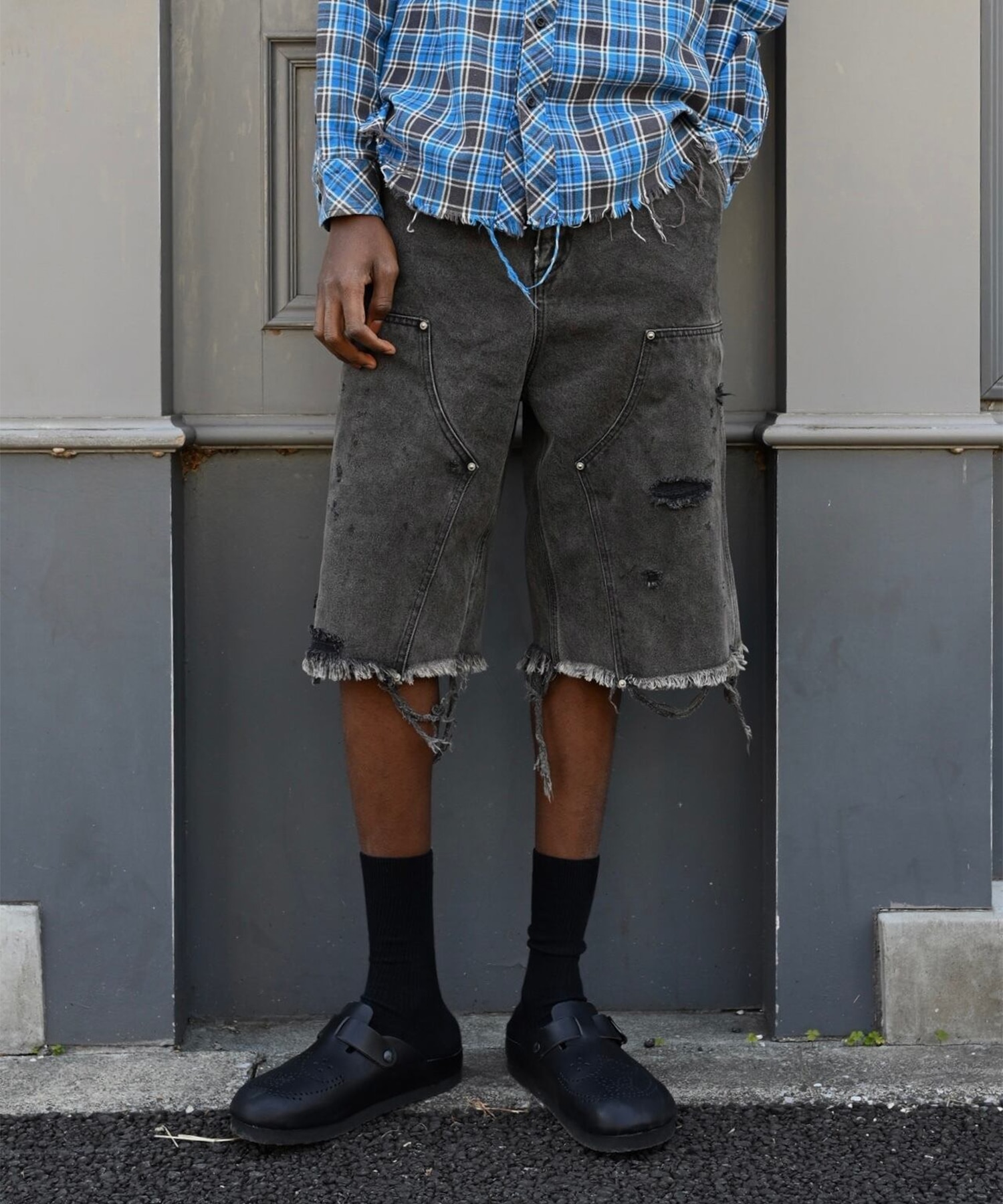 Damaged Work Shorts MIYAGIHIDETAKA
