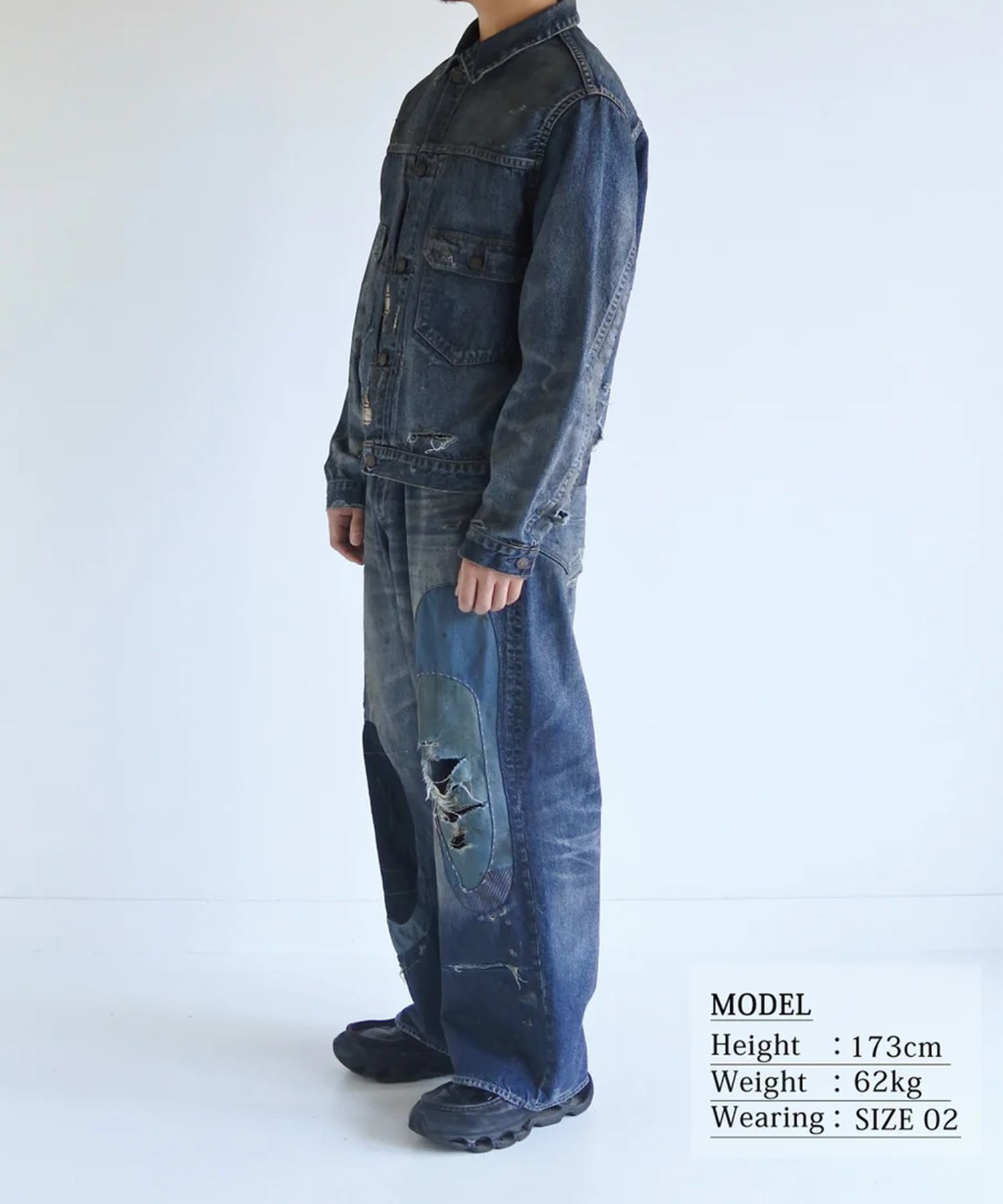 REMAKED DOUBLE POCKET DENIM JACKET ANACHRONORM