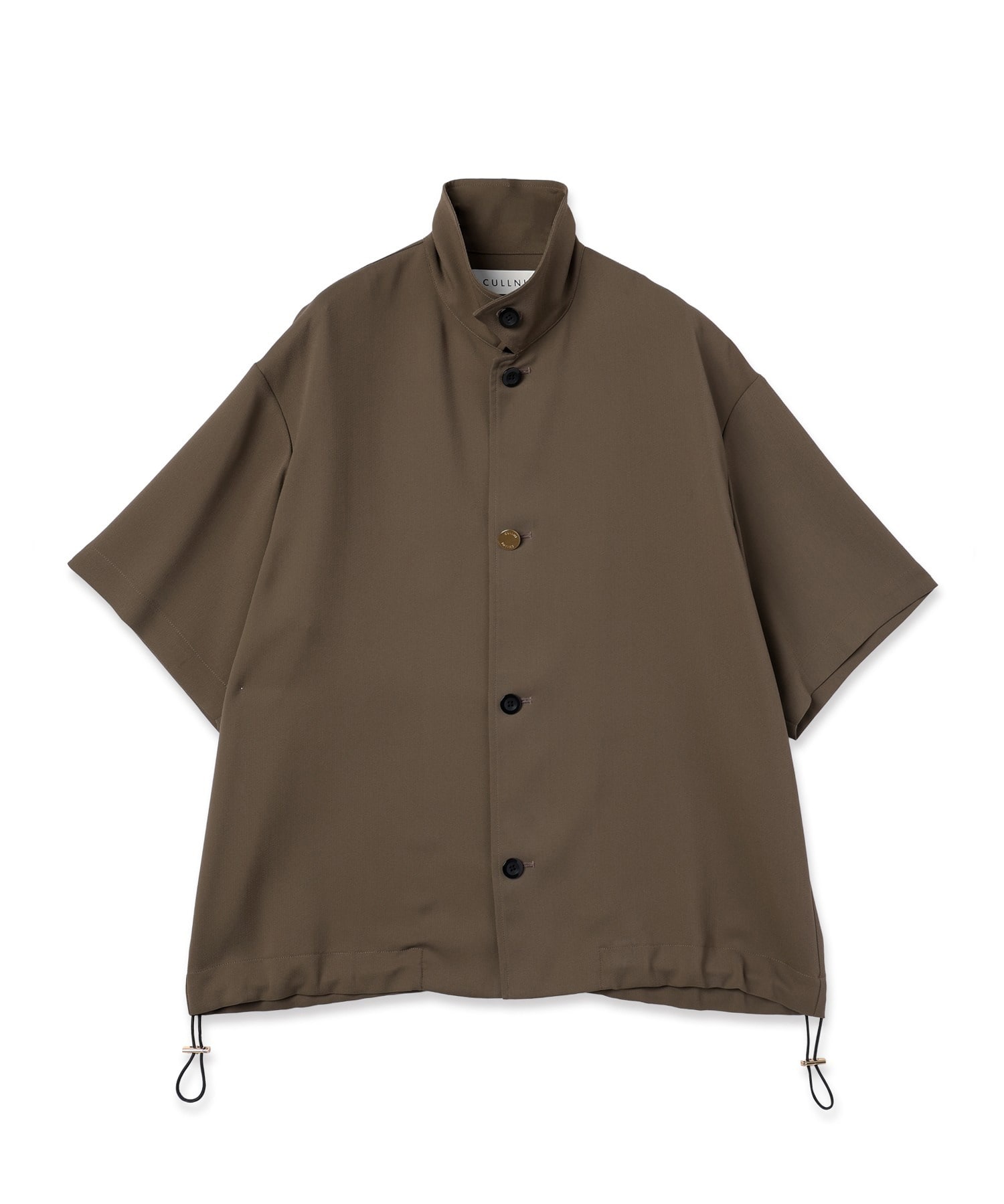 Dry Stretch Cloth Drawstring Short Sleeve Shirt CULLNI