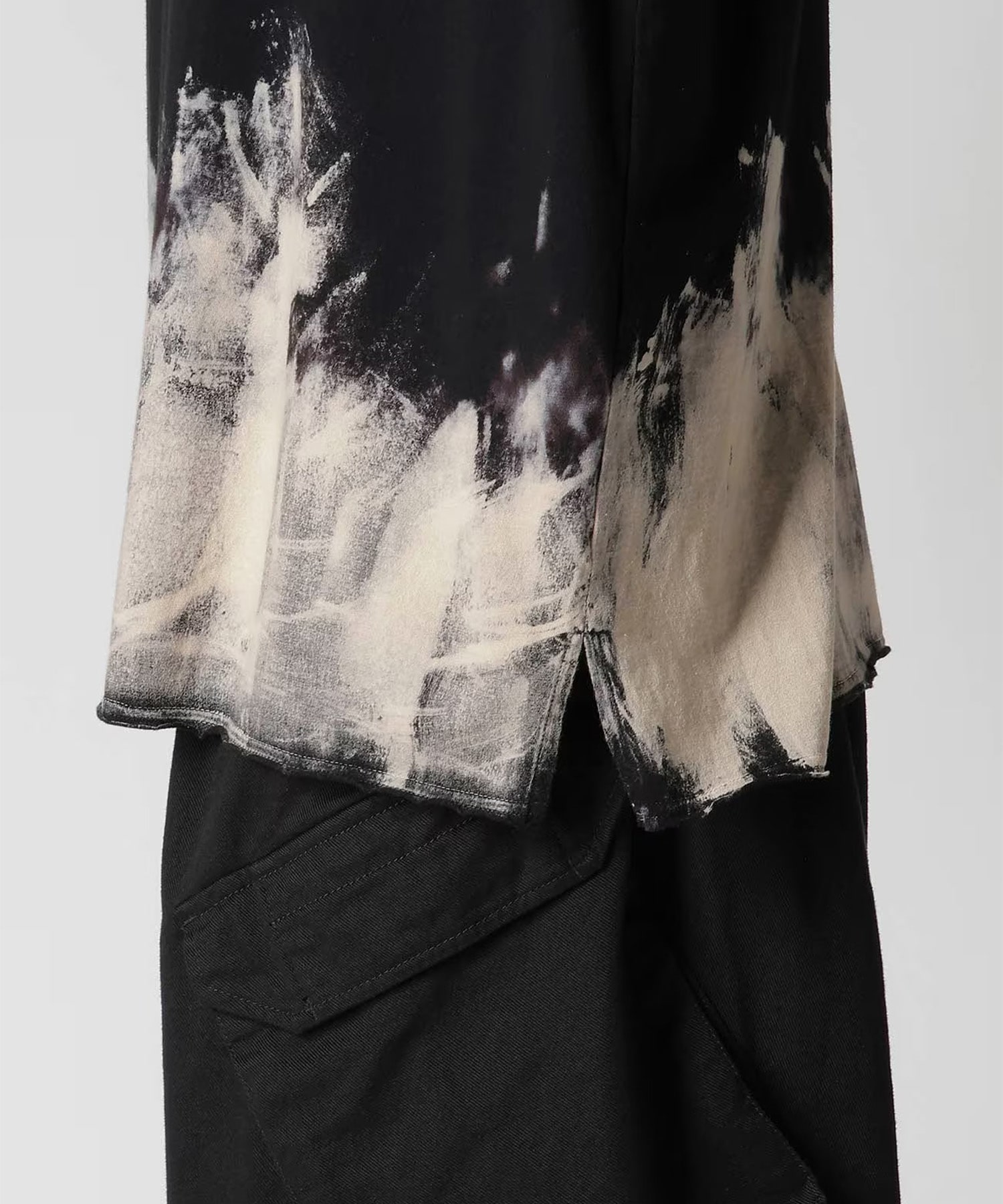 HK-T12-082 S/S TEE 抜染 Yohji Yamamoto