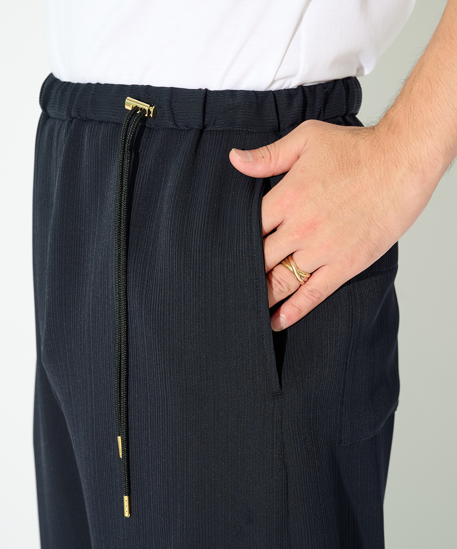 別注 Cord pique Drawstring Relaxed Pants CULLNI