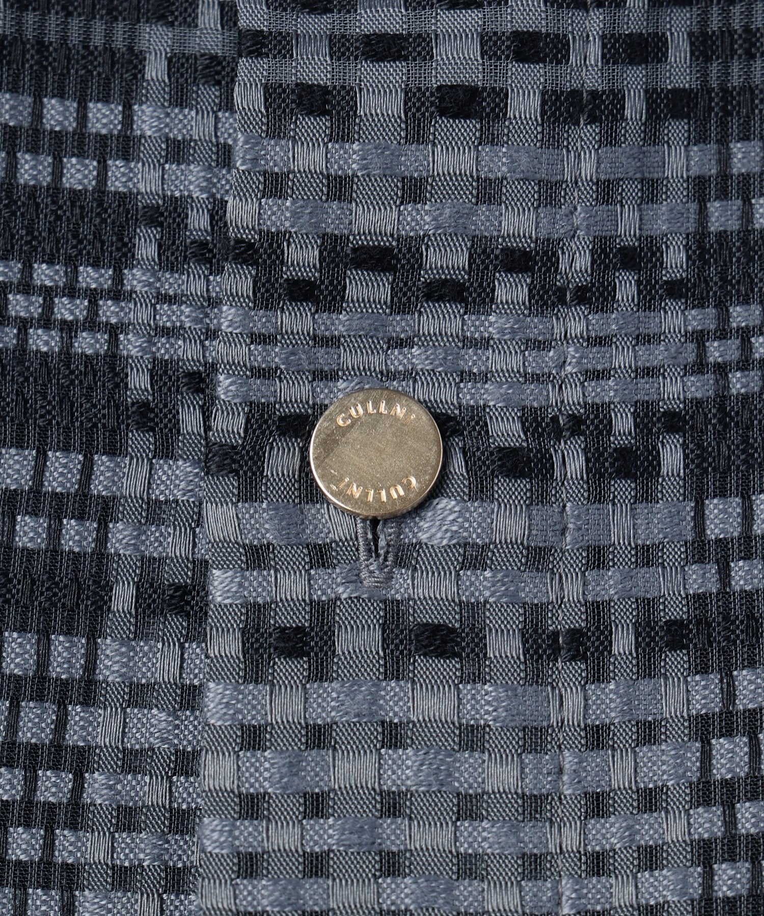 Sheer Tile Check Chin Tab Short Sleeve Shirt CULLNI
