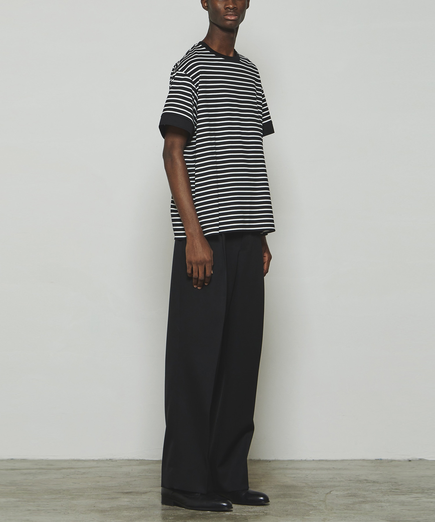 RERACS OVER SIZE BORDER T-SHIRT THE RERACS