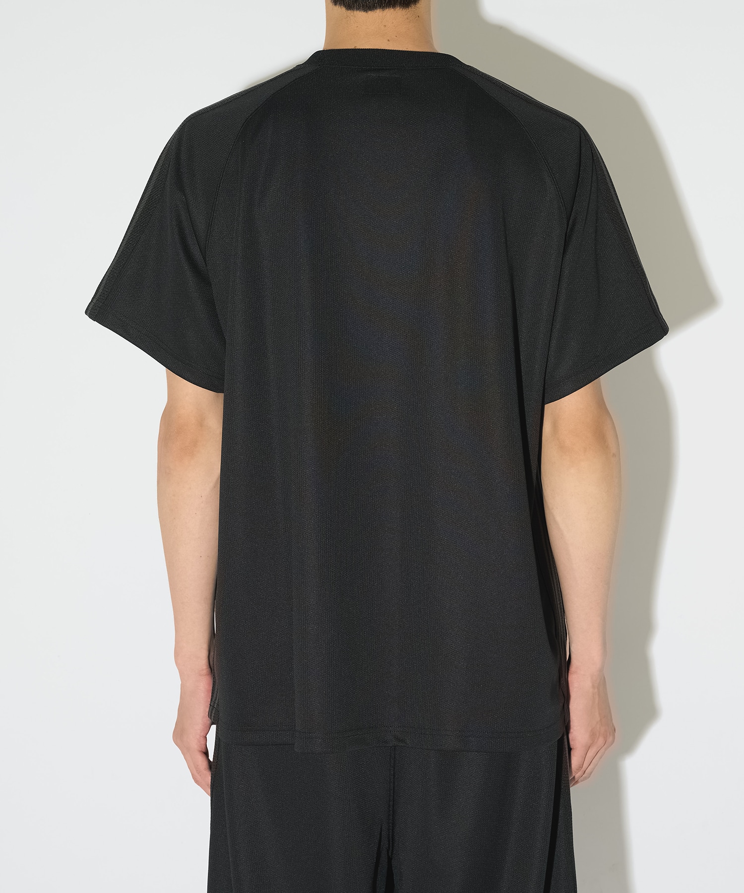 別注 S/S Track Crew Neck Shirt - Mesh NEEDLES