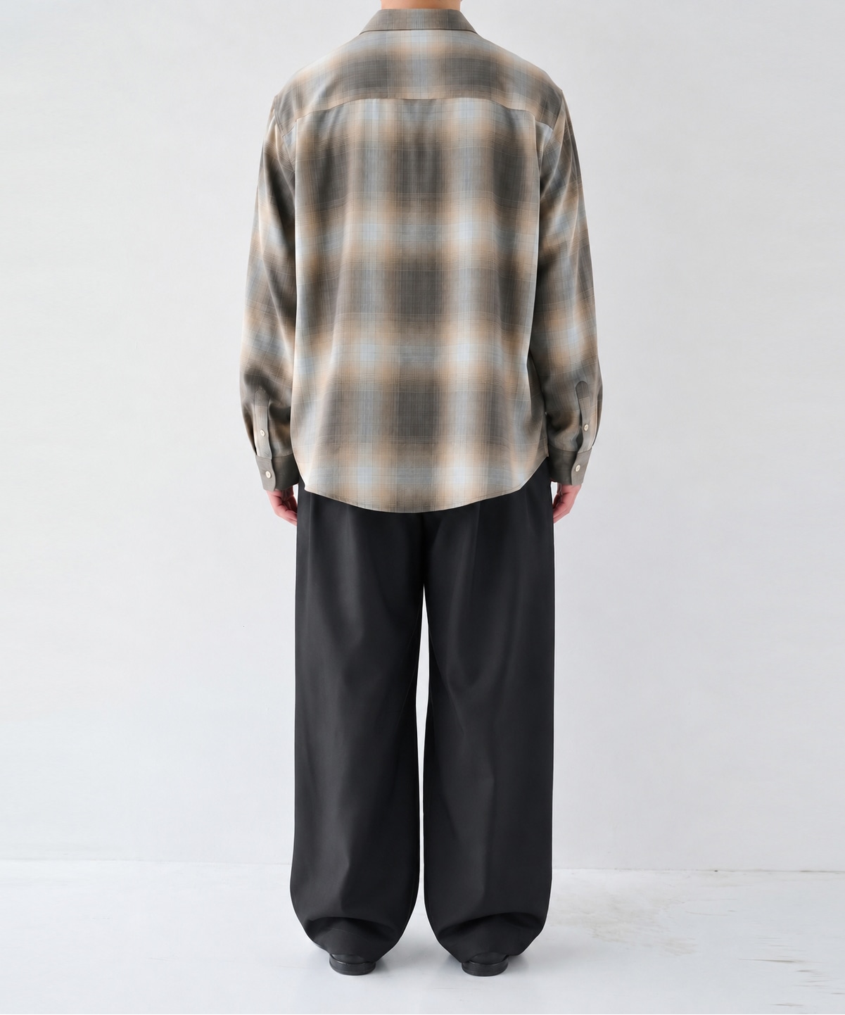 Fine Wool Smooth Check Shirts STUDIOUS