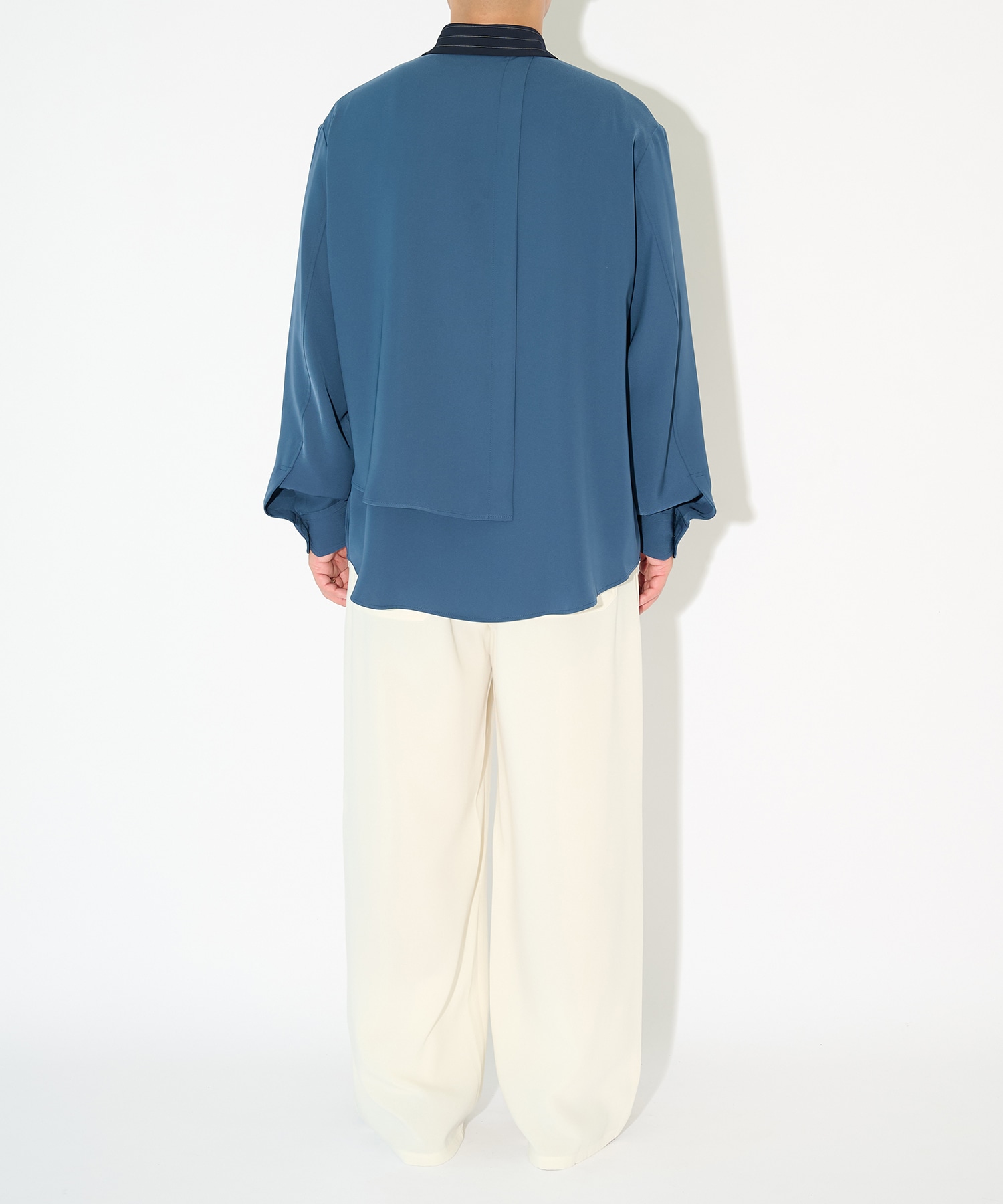 Double Satin Asymmetrical Layered Shirt CULLNI