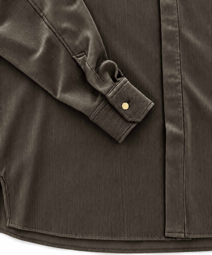 別注 Cord Pique Chin Tab Long Sleeve Shirt CULLNI