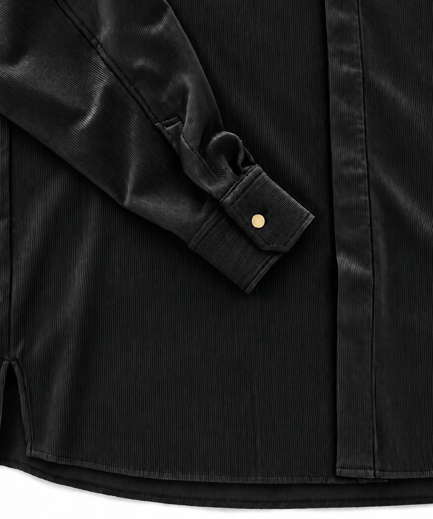 別注 Cord Pique Chin Tab Long Sleeve Shirt CULLNI