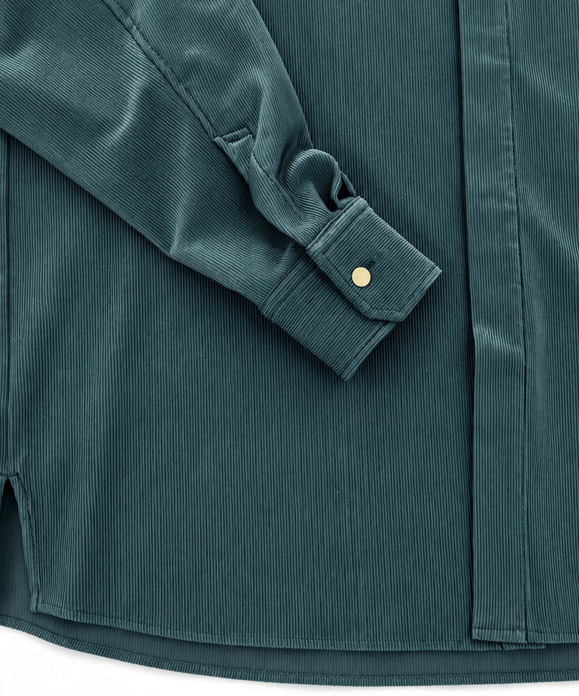 別注 Cord Pique Chin Tab Long Sleeve Shirt CULLNI