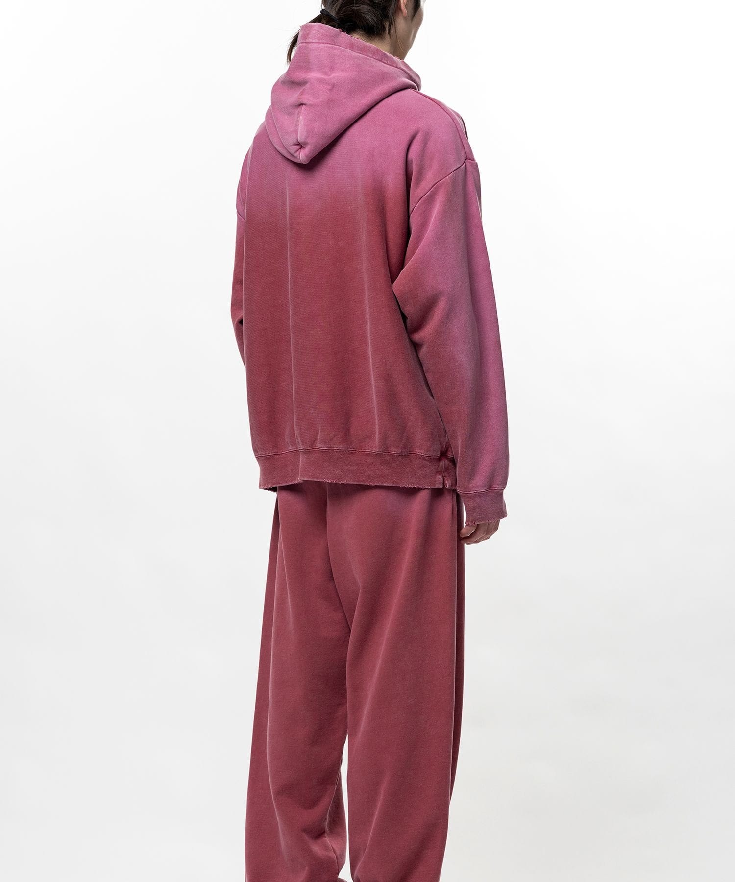 FRENCH TERRY DISTRESSED HOODIE in・stru(men-tal)
