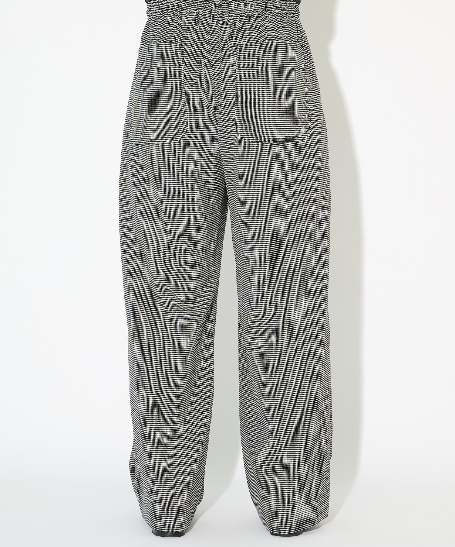 Mix Yarn Mesh Drawstring Wide Pants CULLNI