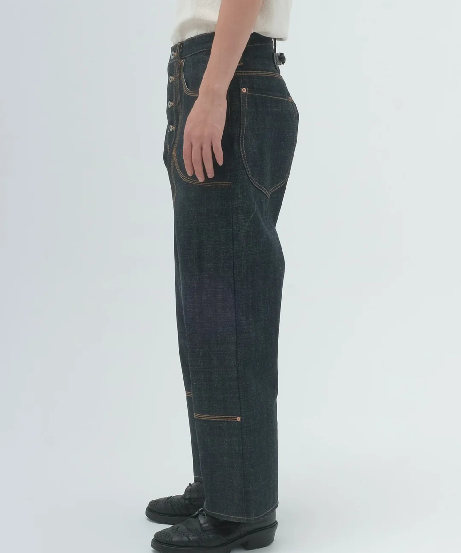 CLASSIC DOUBLE KNEE DENIM PANTS SUGARHILL