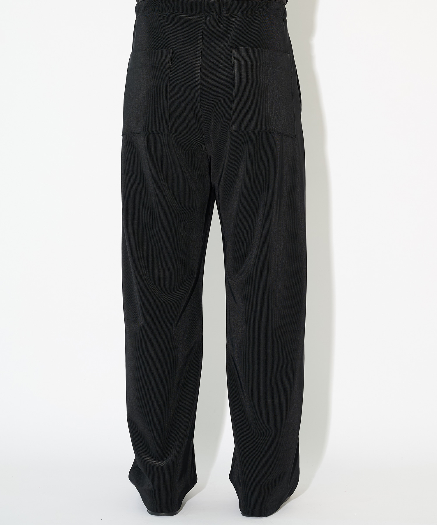 Stretch Fiber Cord Pique Drawstring Wide Pants CULLNI
