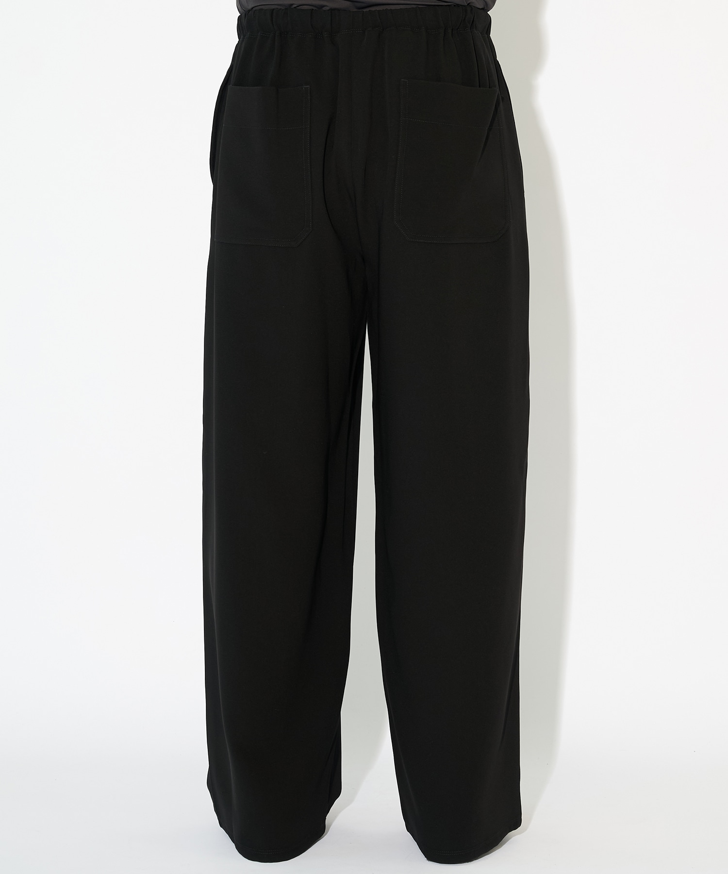 Triacetate Airy Cloth Drawstring Wide Pants CULLNI