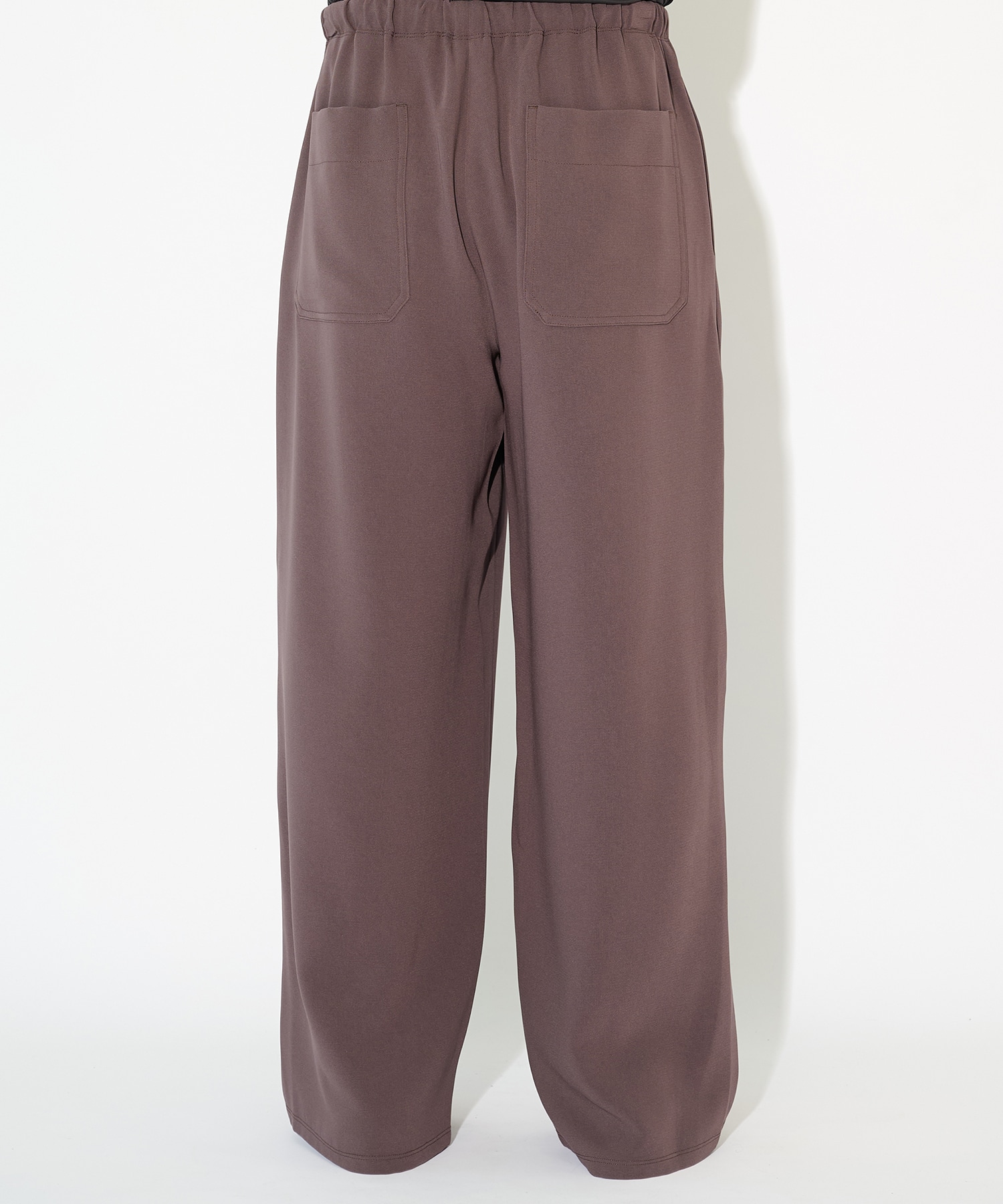 Triacetate Airy Cloth Drawstring Wide Pants CULLNI