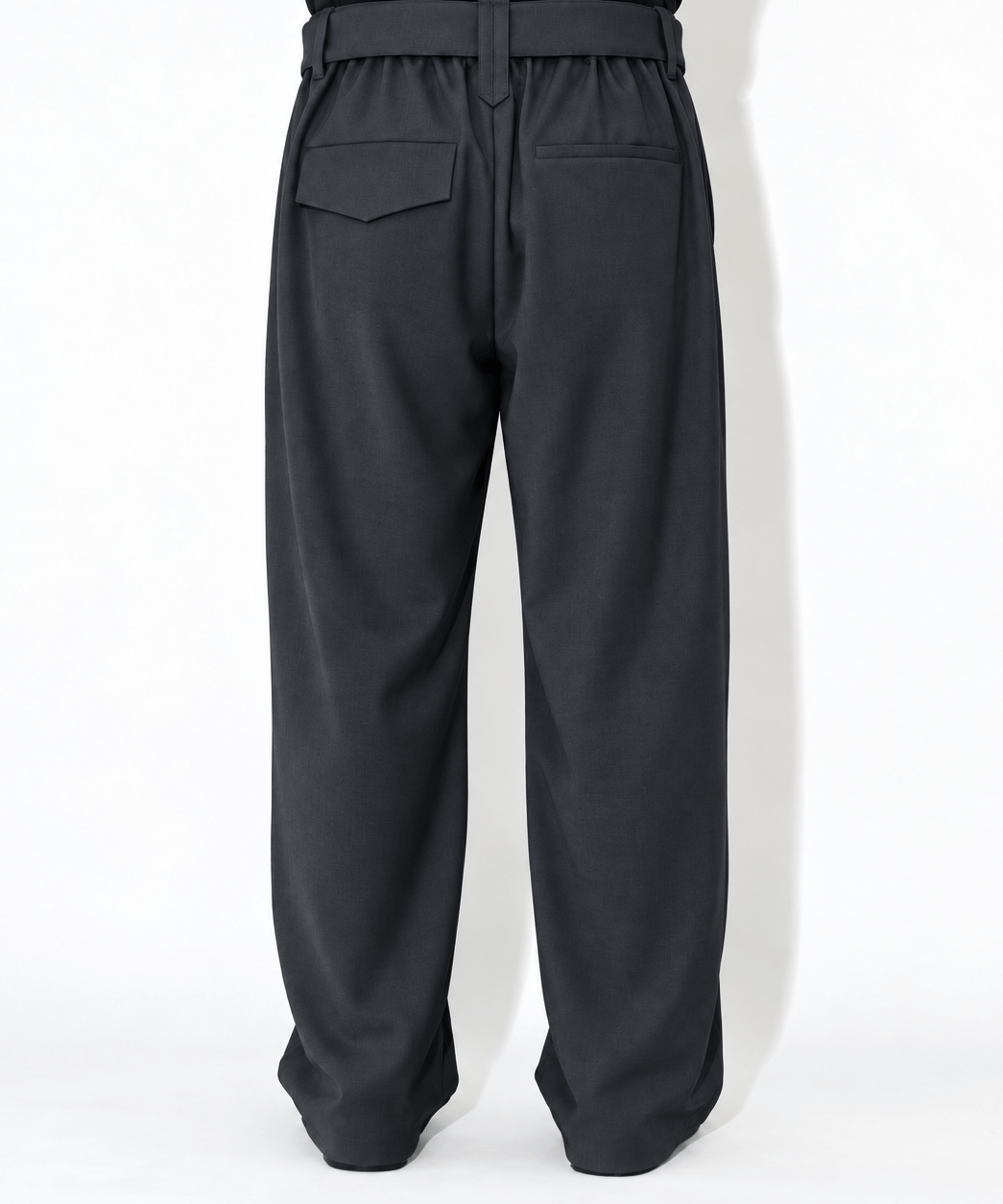 別注 Dry Gabardine Wide Pant with Long Belt CULLNI