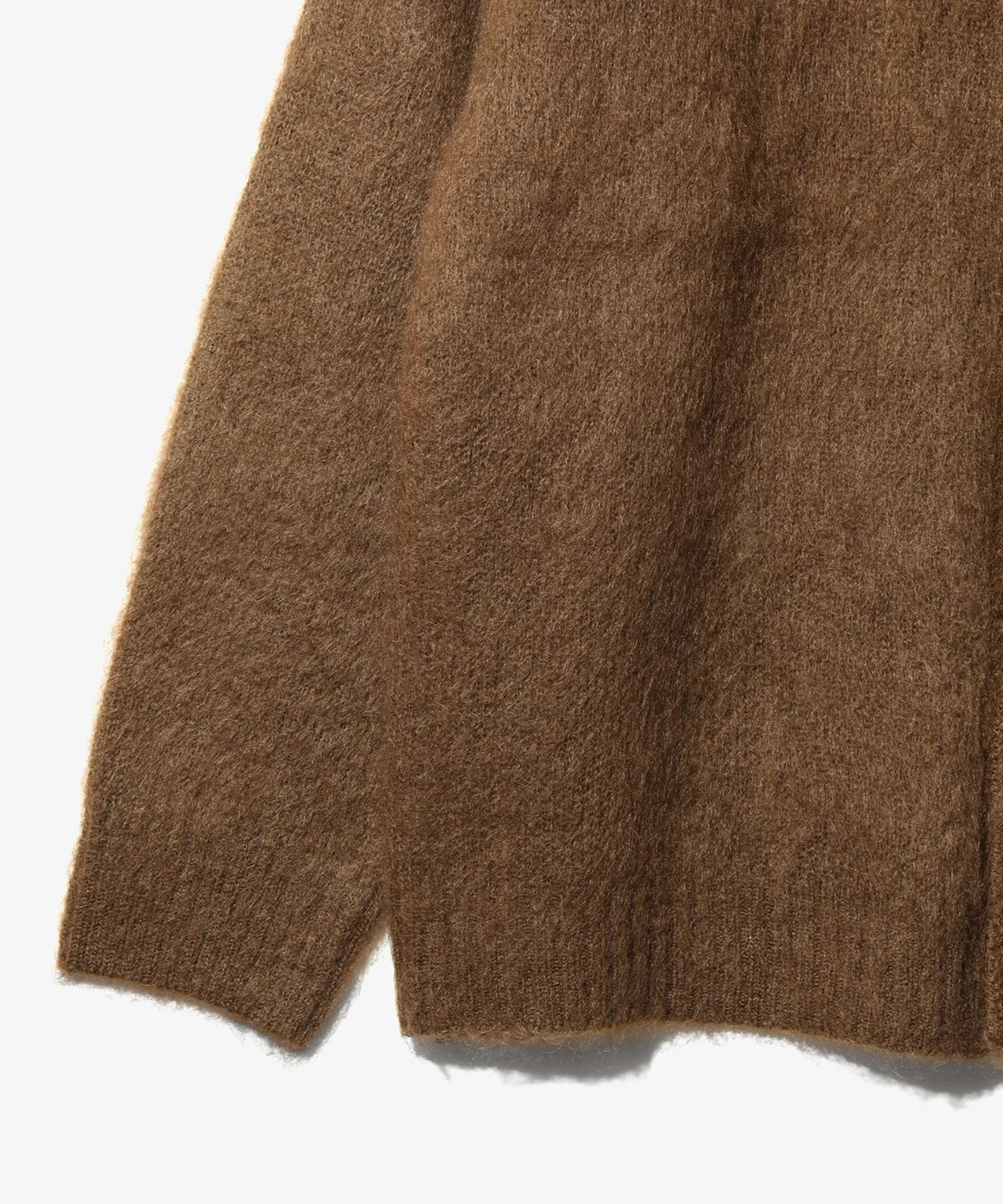 Mohair Crew Neck Cardigan - Solid NEEDLES