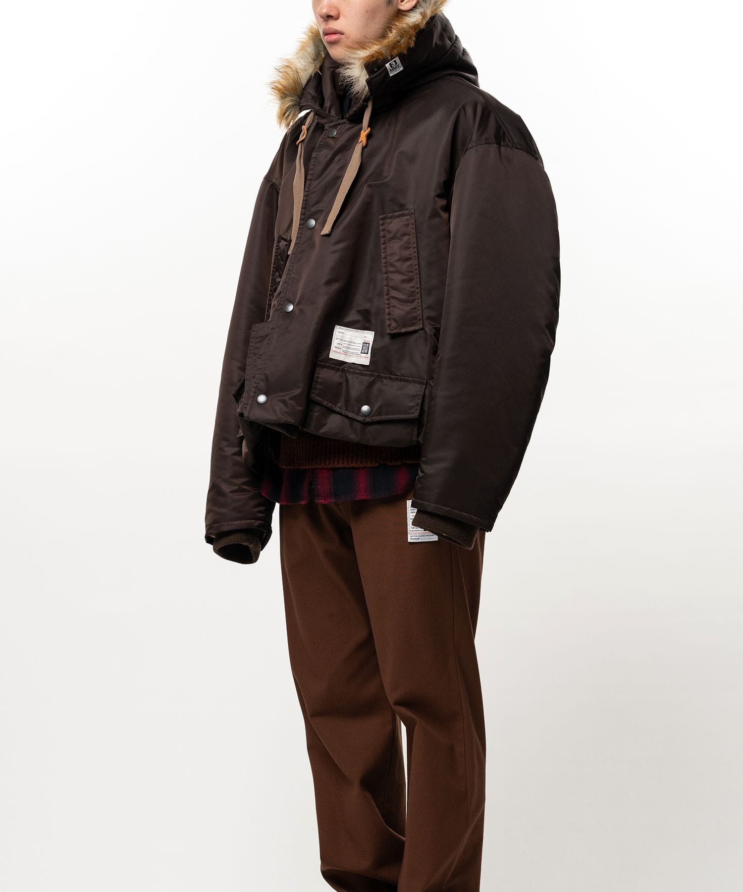BOTTOM FOLDED HOODED BL Maison MIHARA YASUHIRO