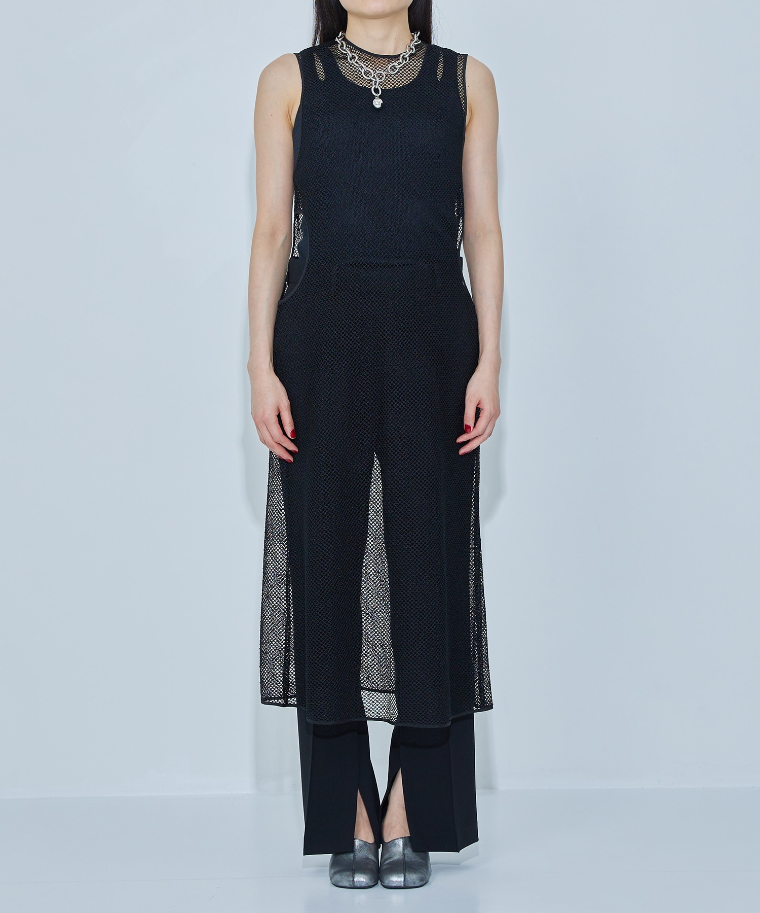 Waist Cut-Out Mesh Dress STUDIOUS