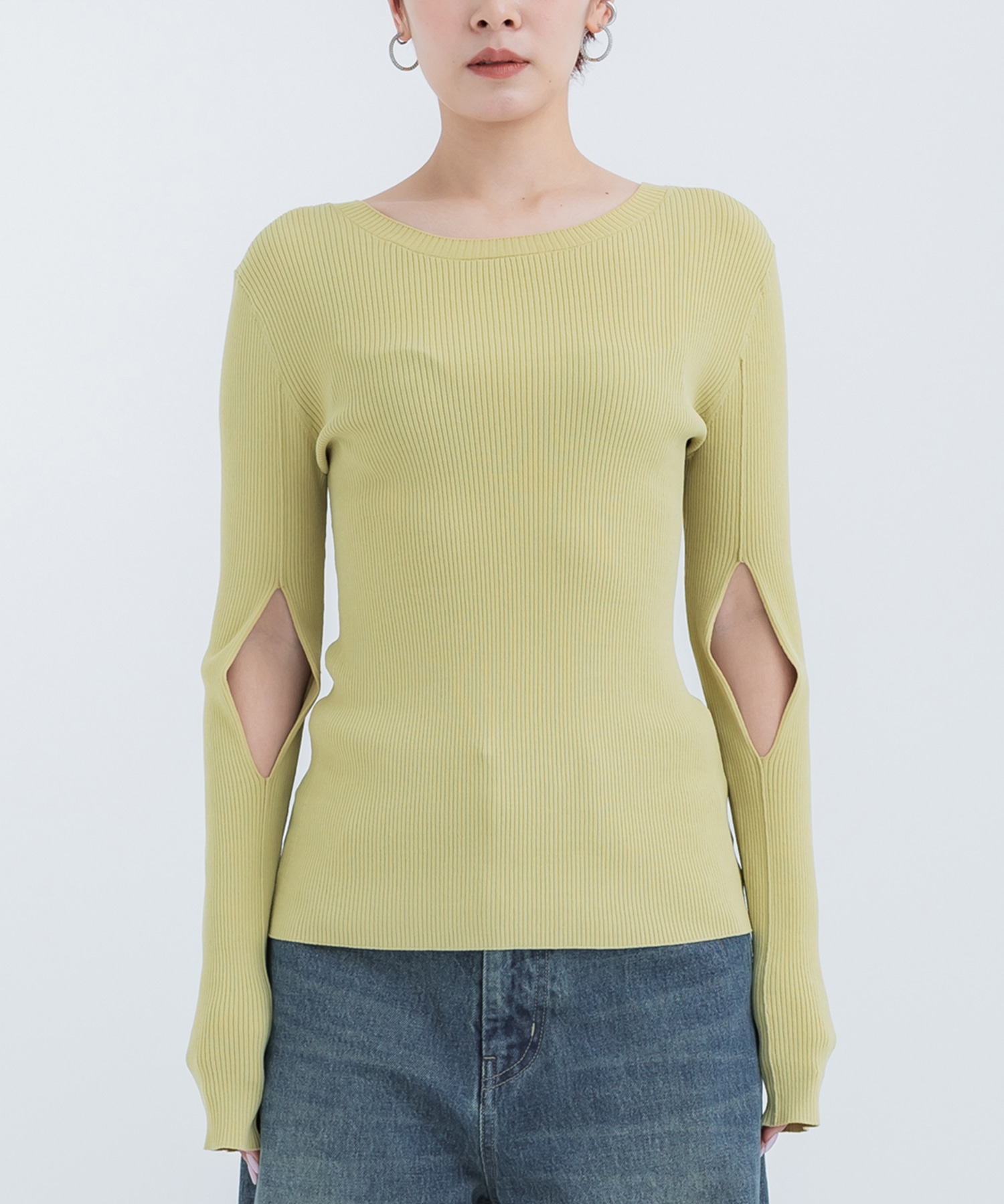 Slit Sleeve Knit Top STUDIOUS