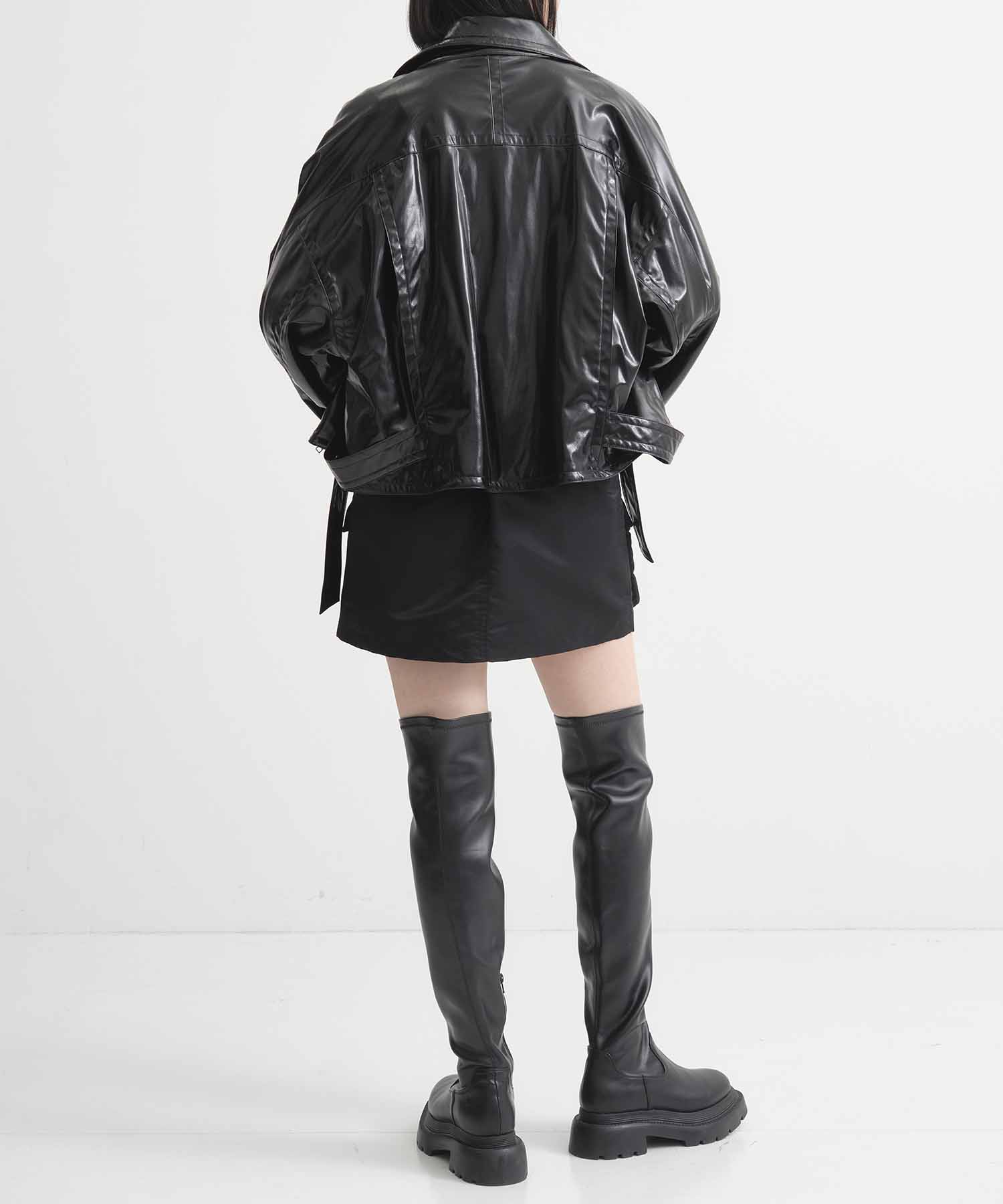 Patent Biker Jacket STUDIOUS